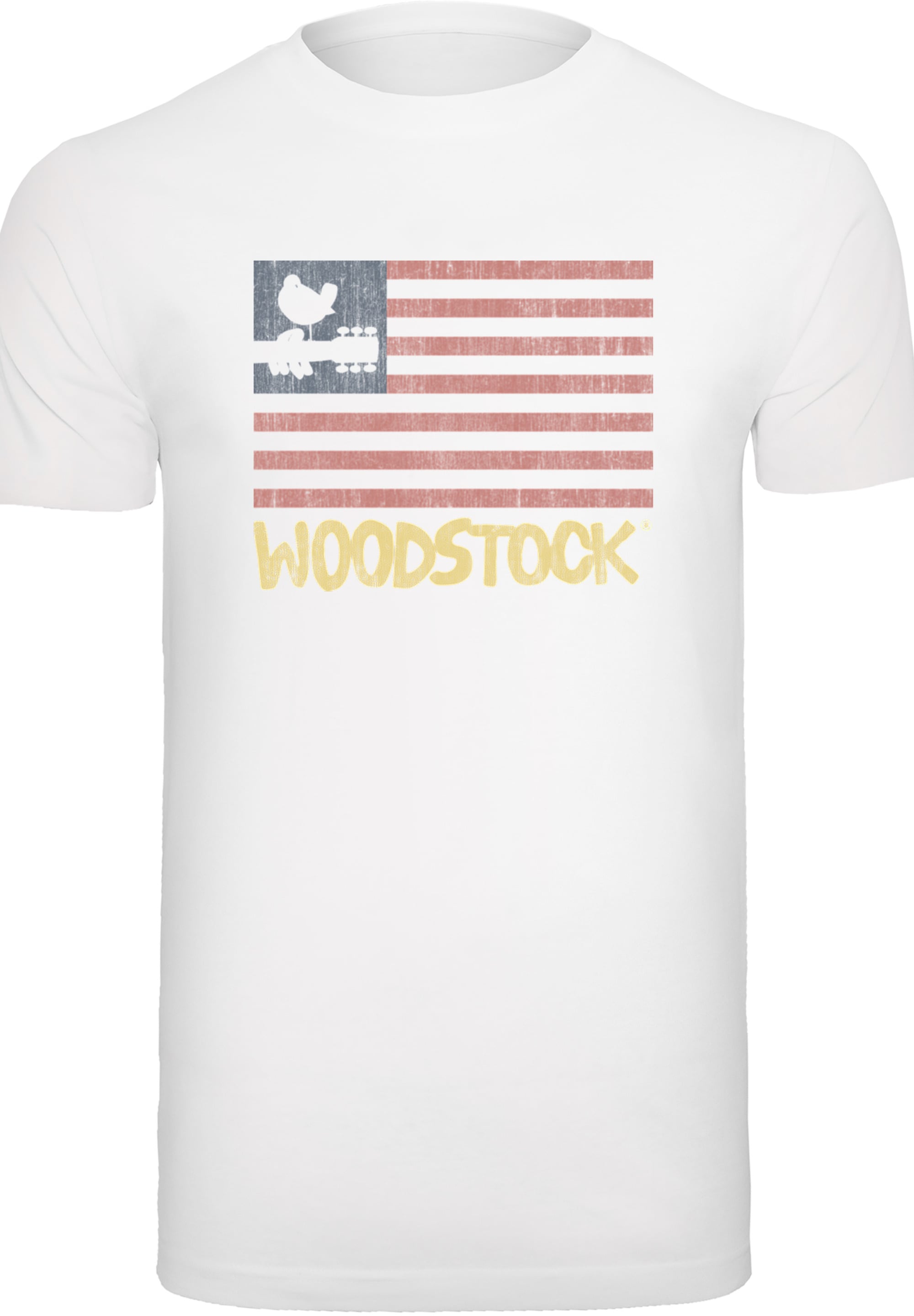 F4NT4STIC T-Shirt »Woodstock USA Flag«, Herren,Premium Merch,Regular-Fit,Basic,Bandshirt