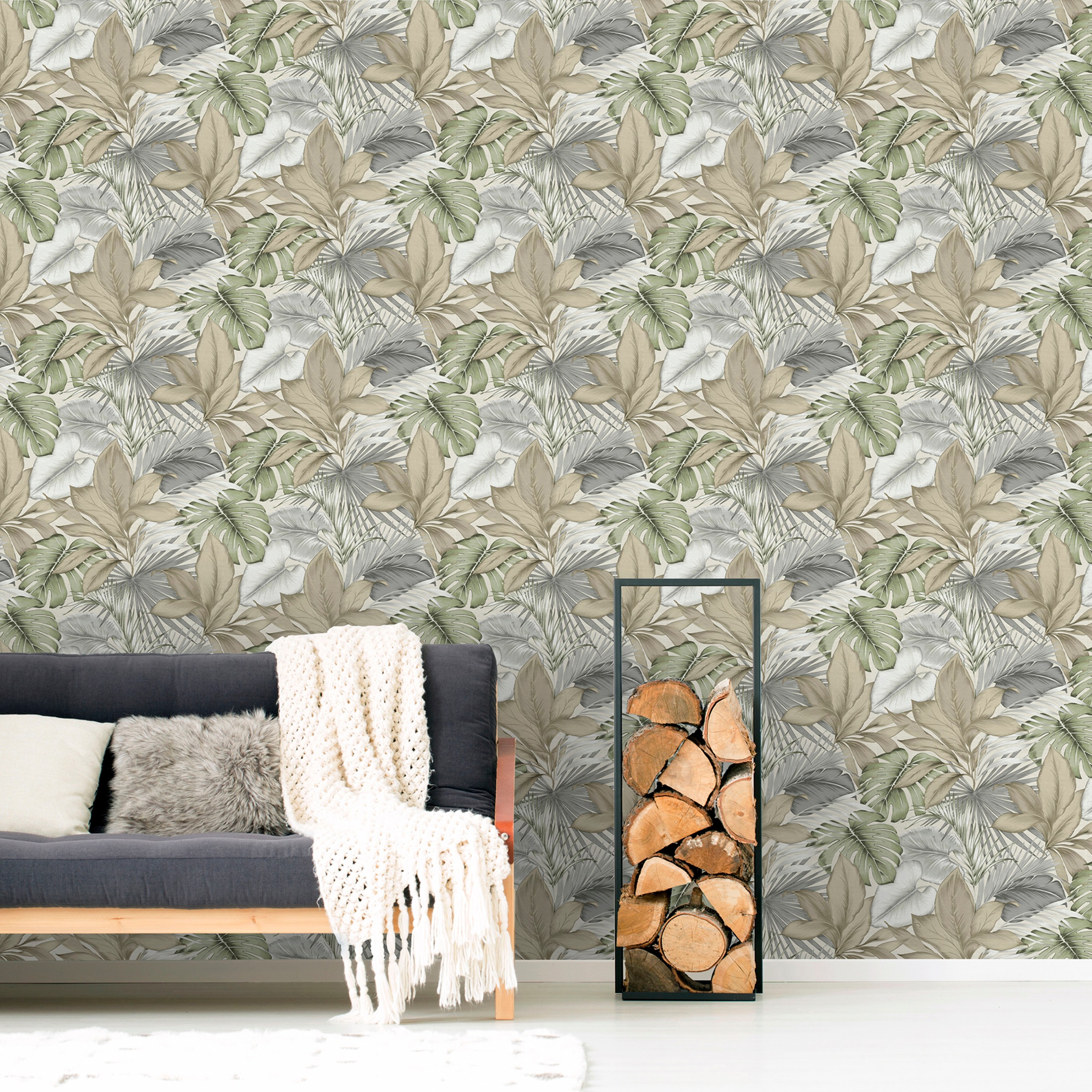 Superfresco Easy Vliestapete »Superfresco Easy Vliestapete Indra Naturel«, botanisch, Superfresco Easy Vliestapete Indra Naturel