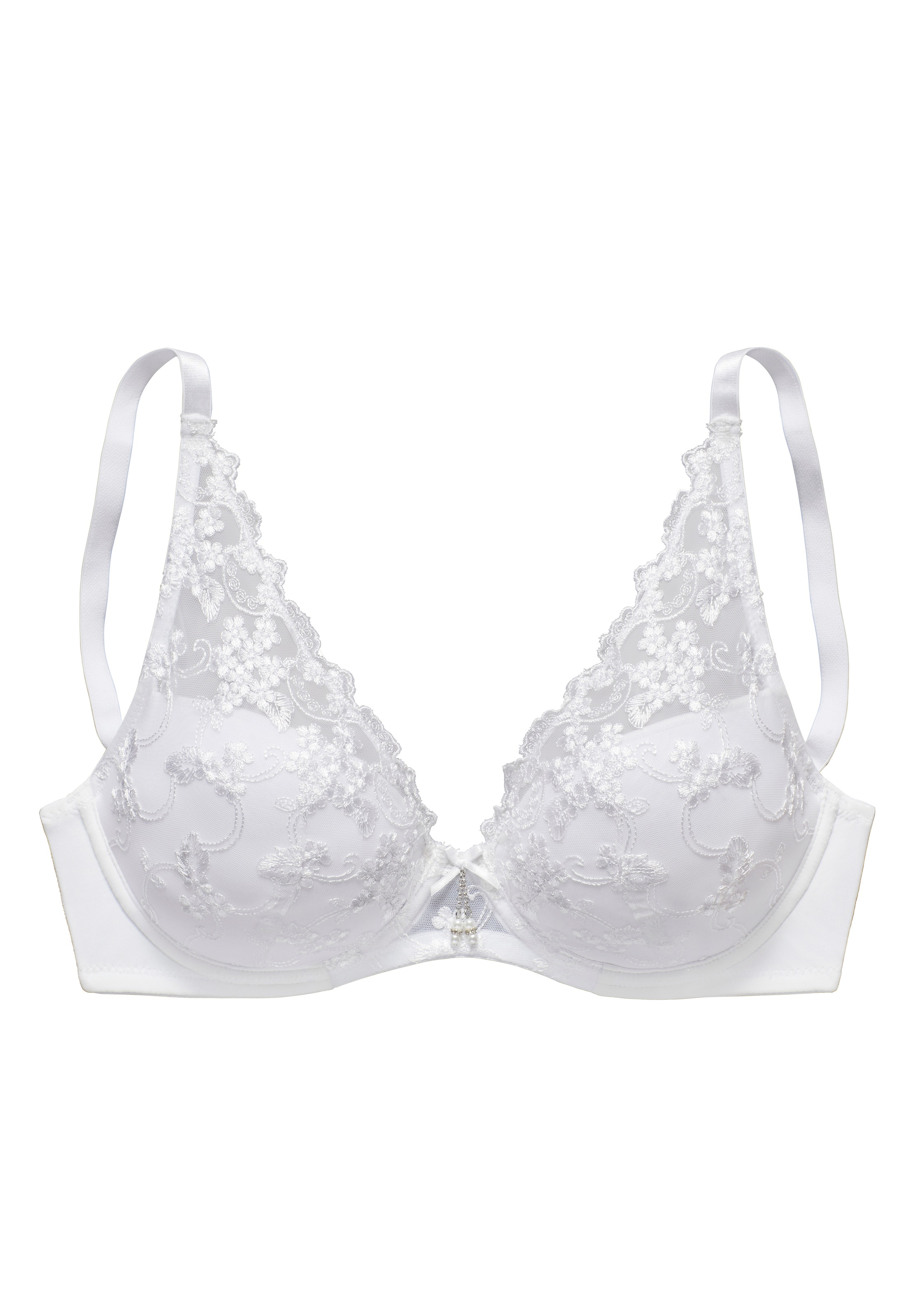 LASCANA mit Bügel in High-Apex-Schnittform aus Stickereispitze, sexy Dessou günstig online kaufen