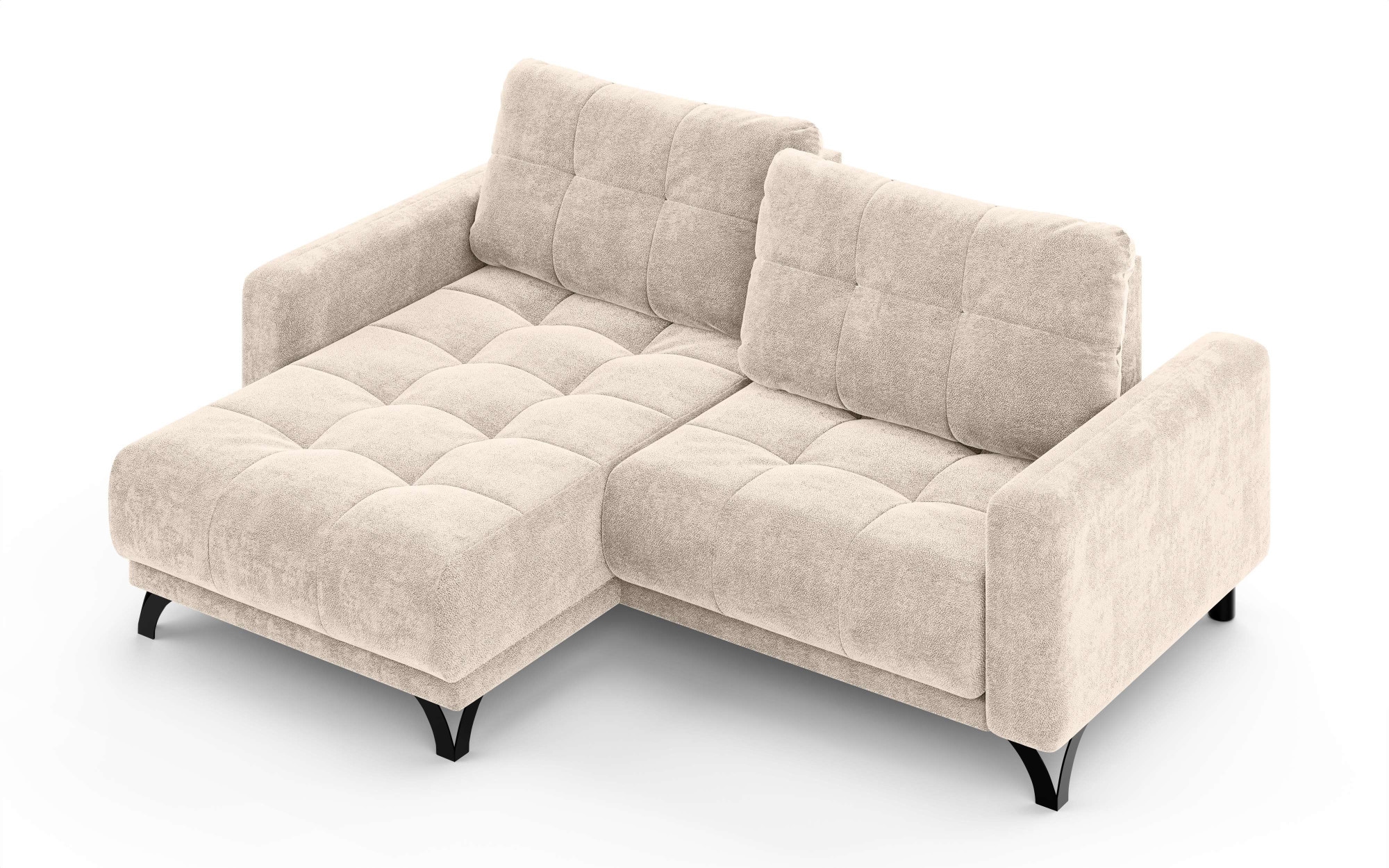 INOSIGN Ecksofa »FAIRVIEW mit verstellbaren Rückenlehne, Maße B/T/H: 234/174/93 cm«, L-Form mit Wellenunterfederung, Recamiere beidseitig montierbar