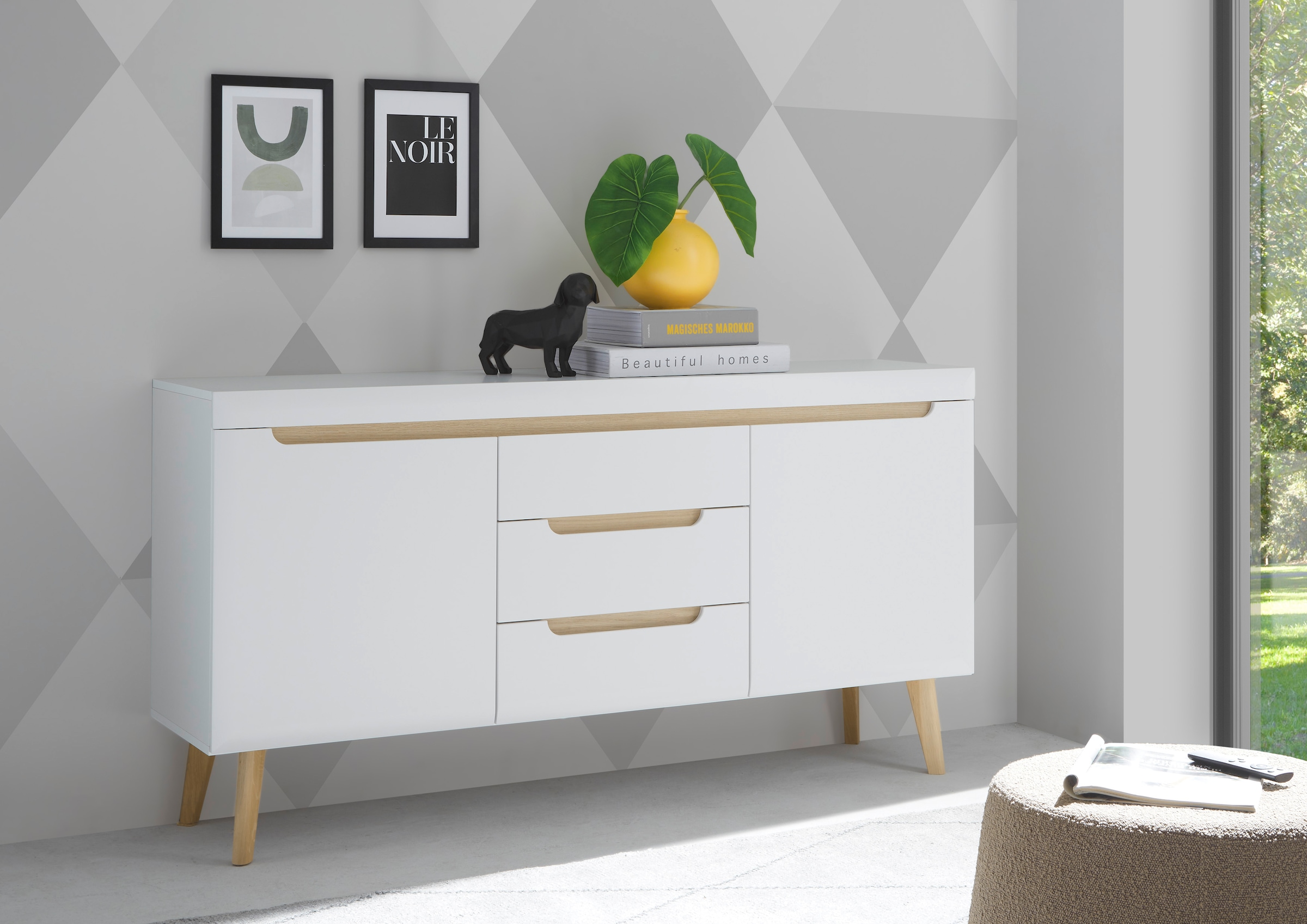 Home affaire Sideboard "Torge, Anrichte, Kommode, Schubladenschrank" 1 Stk. günstig online kaufen