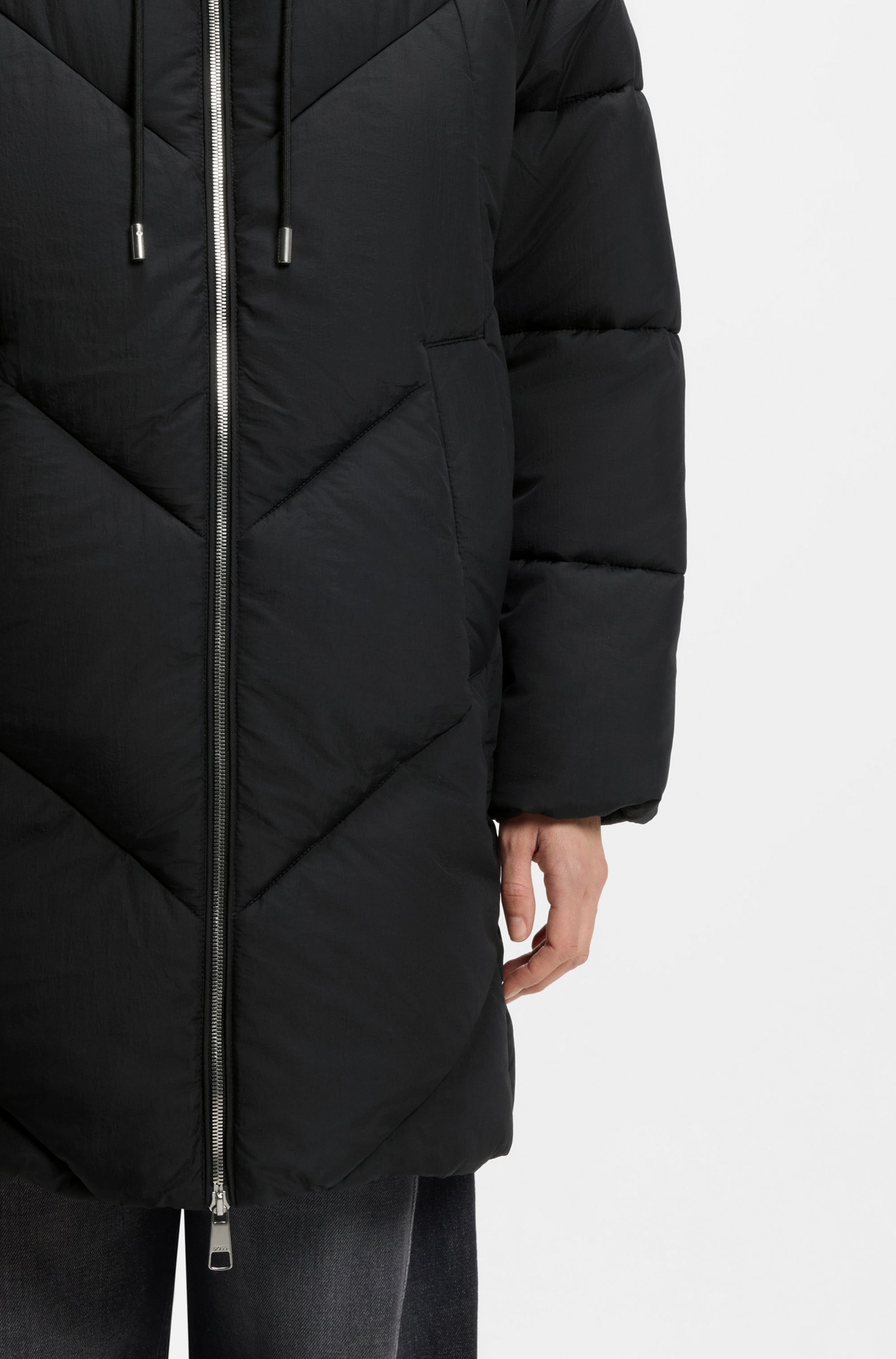BOSS ORANGE Steppmantel "Piapolly Premium Damenmode", mit Kapuze, Chevron-S günstig online kaufen