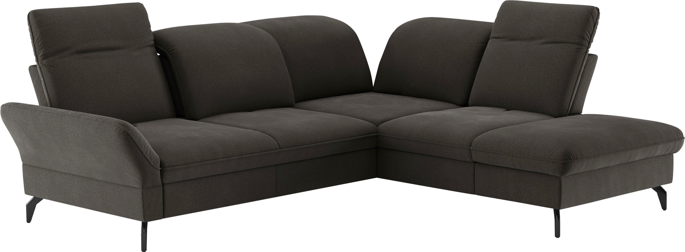 sit&more Ecksofa »Leandro L-Form«, Wahlweise mit Bett-, Kopfteil - und Armlehnfunktion, sowie Stauraum