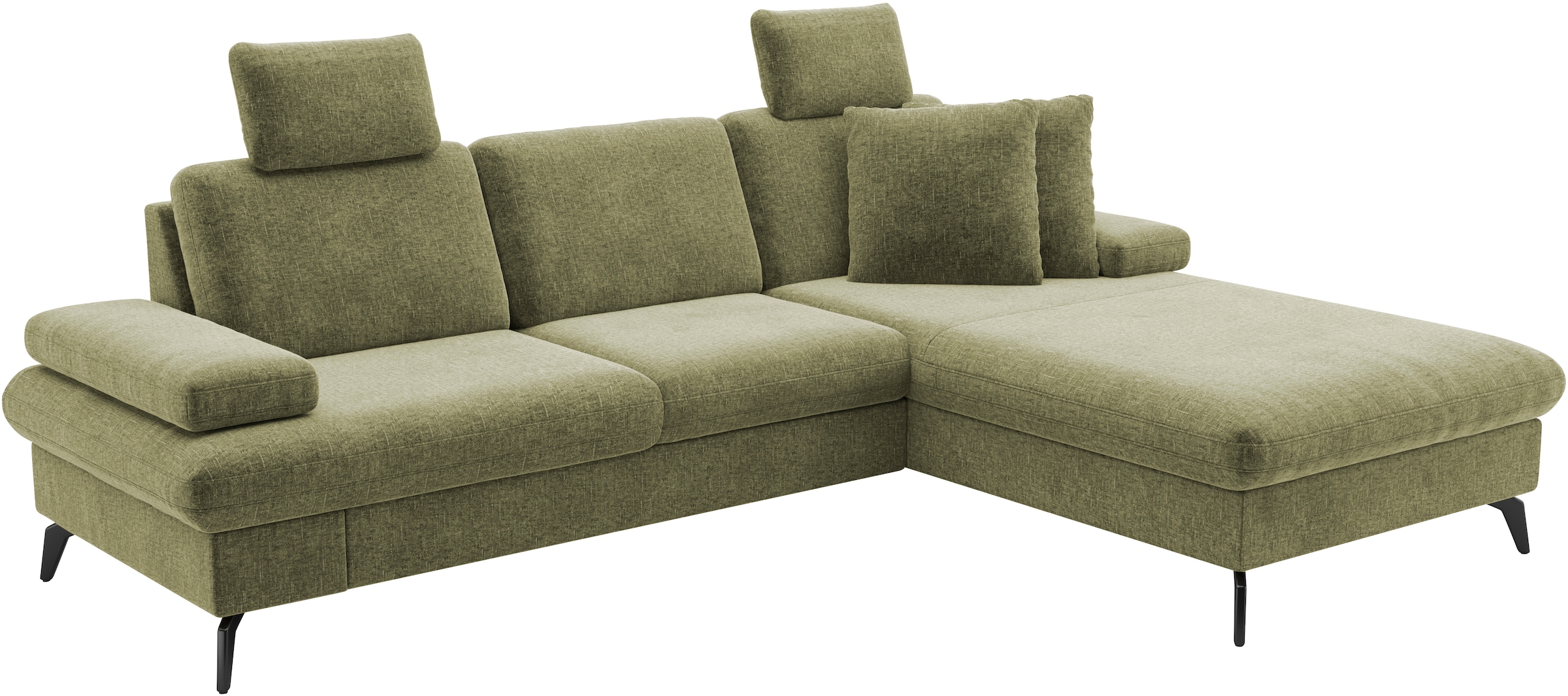 sit&more Ecksofa »Morris Jubi L-Form«, inkl. Armteilfunktion und 1 Zierkissen, wahlweise mit Bettfunktion
