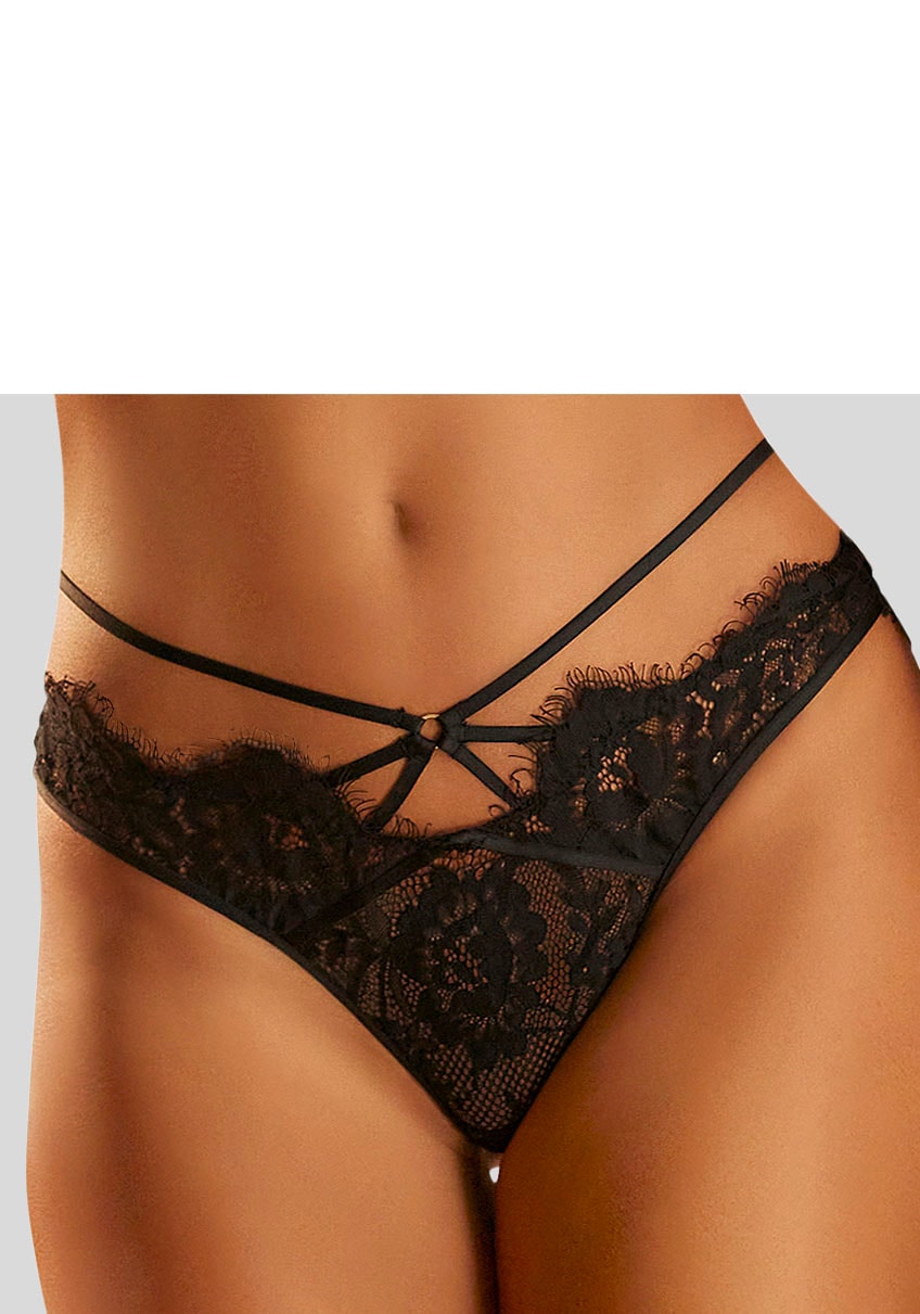 LASCANA String "als Dessous-Set kombinierbar, mit aufregender Bänder-Optik" sexy Unterwäsche, sexy Dessous, Reizwäsche Damen
