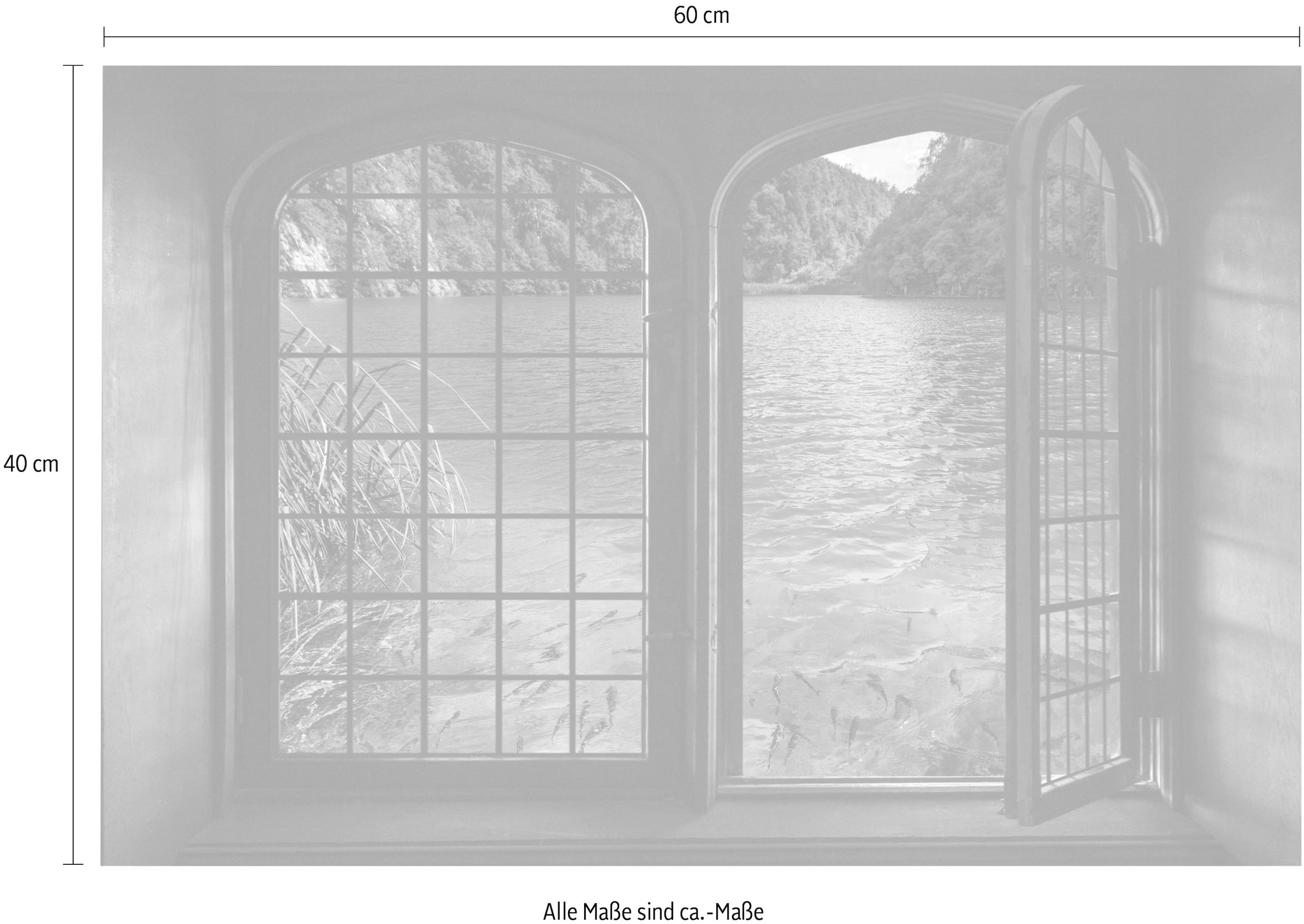 queence Wandsticker »Wasser« Wandsticker, Wandbild, selbstklebend, 3D, Fenster