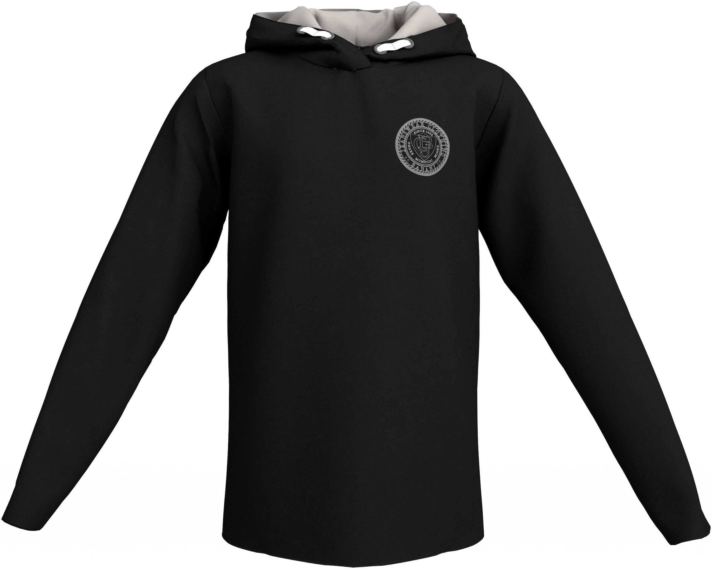 Bruno Banani Kapuzenshirt »Shirt mit RÜCKENPRINT« Für TEENS. Cooles Logoshirt