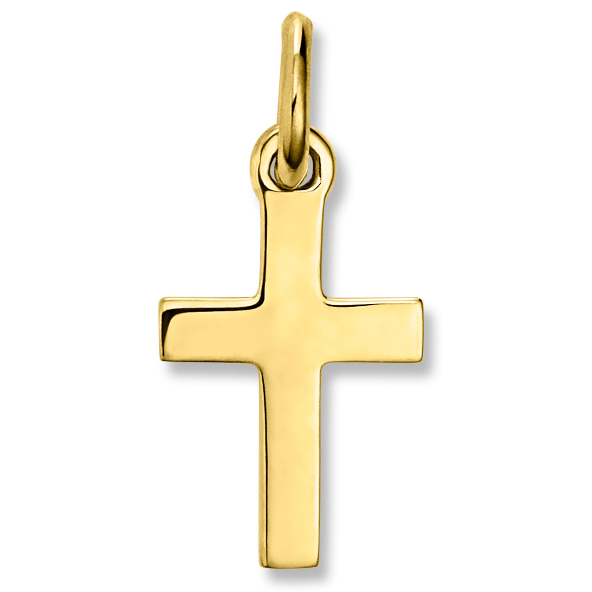 Kettenanhänger ONE ELEMENT "Kreuz Anhänger aus 333 Gelbgold Kreuz Anhänger aus 333 Gelbgold", gold, Schmuckanhänger, Damen, Gelbgold 333 Gold, Gelbgold 333, Gold, Kettenanhänger, Dezente Symbolik – stilvoller Begleiter für jeden Anlass