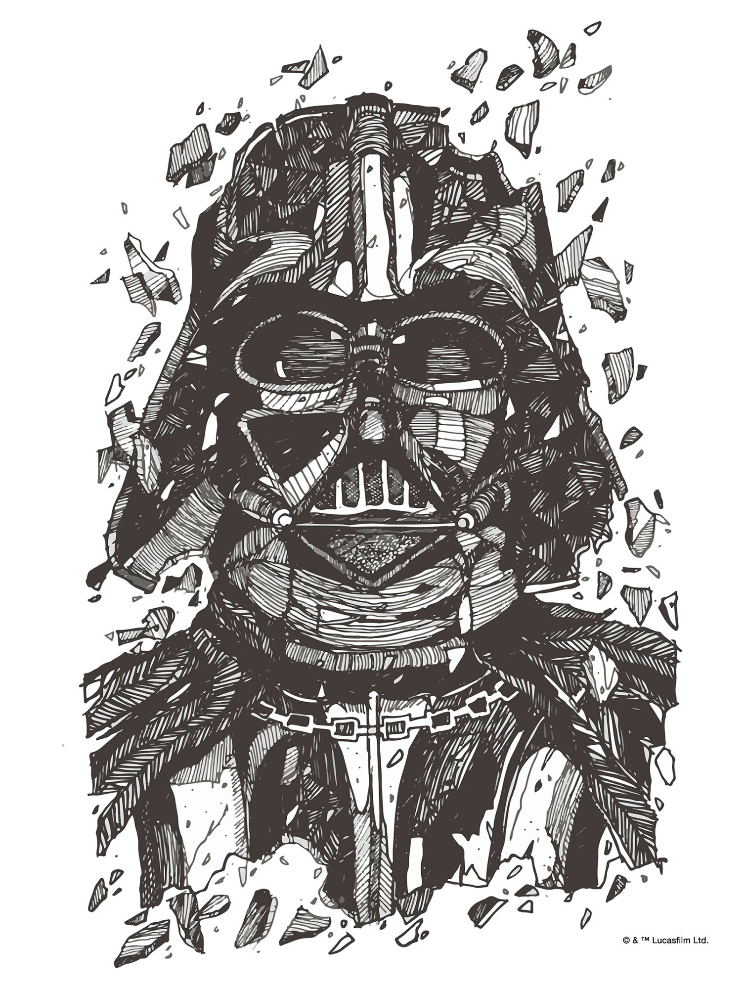 Wandbild »Star Wars Darth Vader Drawing«, (1 St.), Kinderzimmer, Schlafzimmer, Wohnzimmer