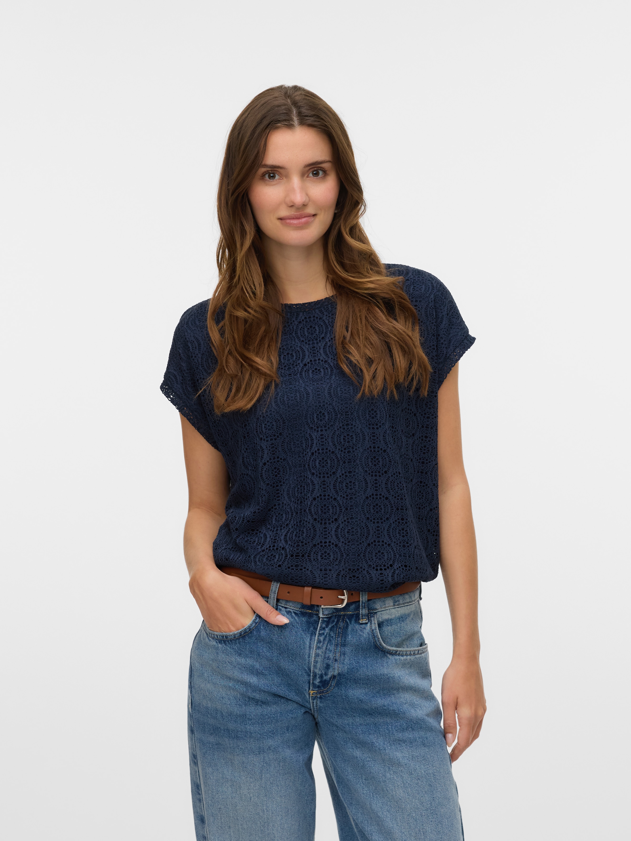 Vero Moda T-Shirt "VMMAYA AVA SS TOP JRS VO" Materialmix, regular fit günstig online kaufen