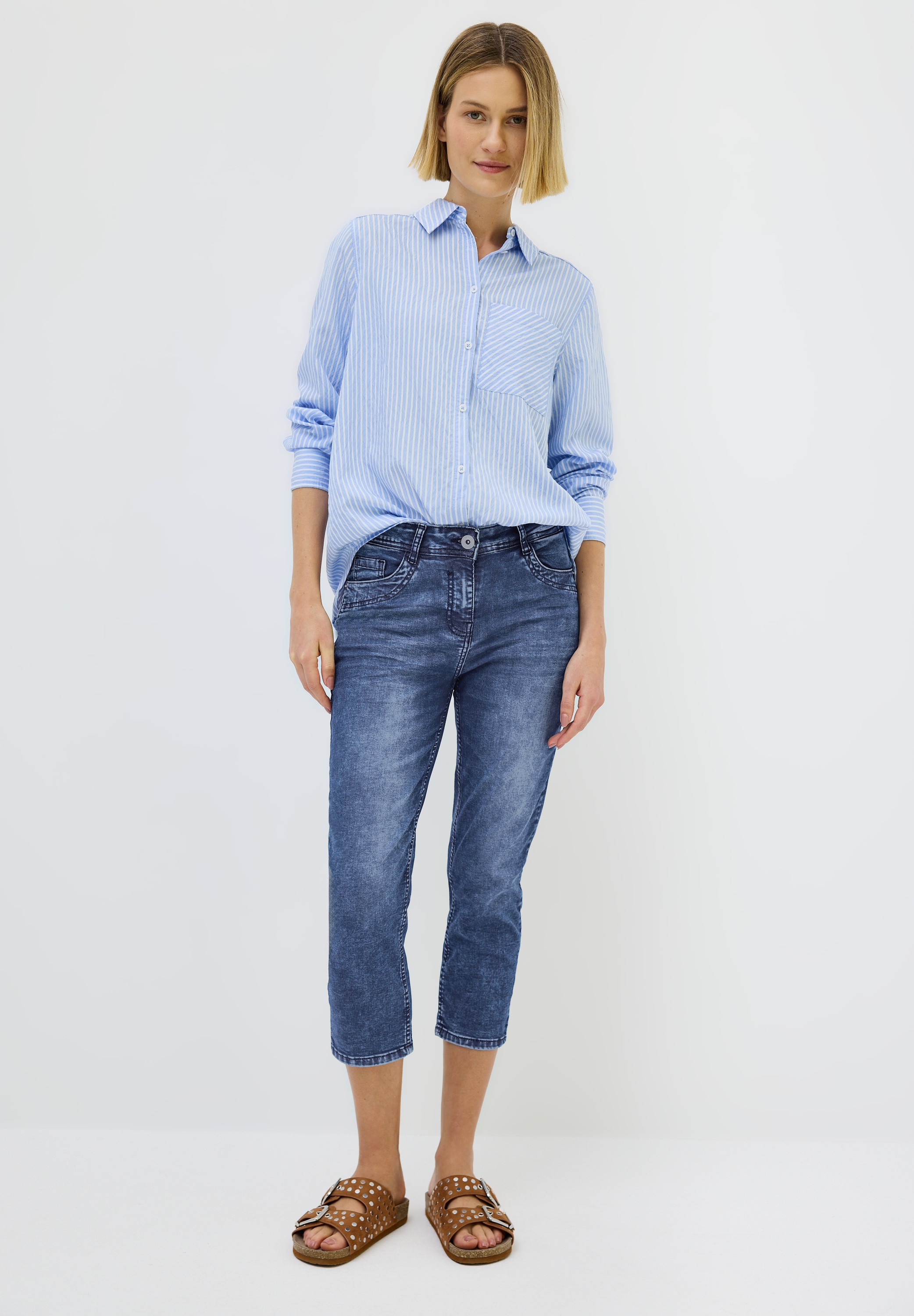 Cecil Slim-fit-Jeans, High Waist