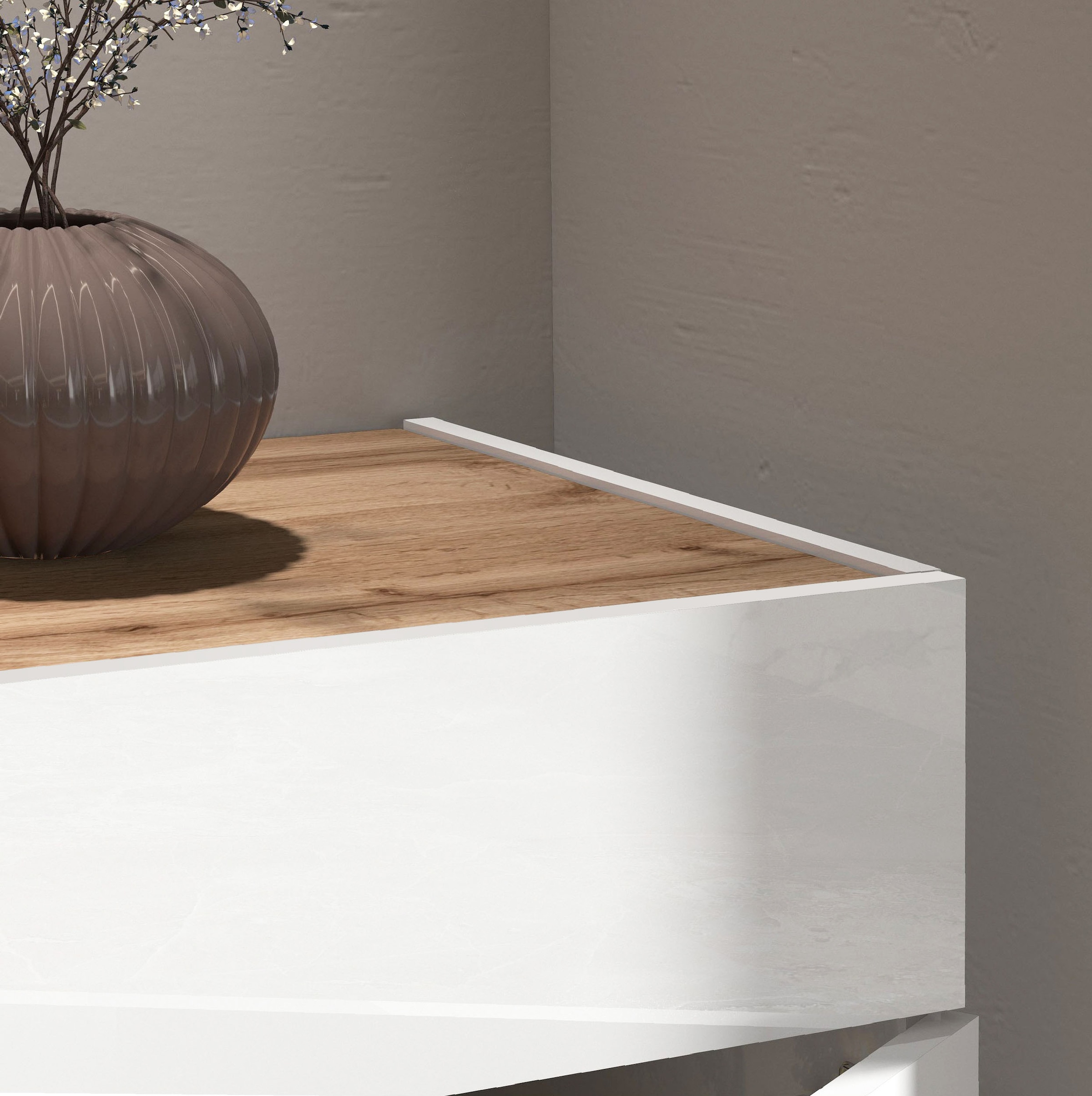 INOSIGN Sideboard »Garda, Kommode, Schrank, Kredenz«, 3 Türen, 1 Schublade, grifflos Breite 120,1 cm