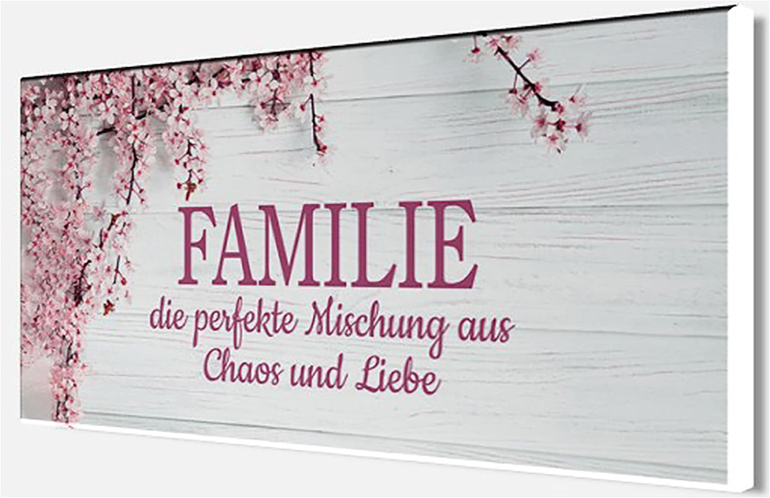 Bönninghoff Leinwandbild »Wandbild SPRUCH FAMILIE 33x70 cm – Leinwandbild Keilrahmen Deko modern« Blumen | Gruppen & Familien | Sprüche | Sprüche & Texte 1 Stk. tlg. auf Keilrahmen gespannt