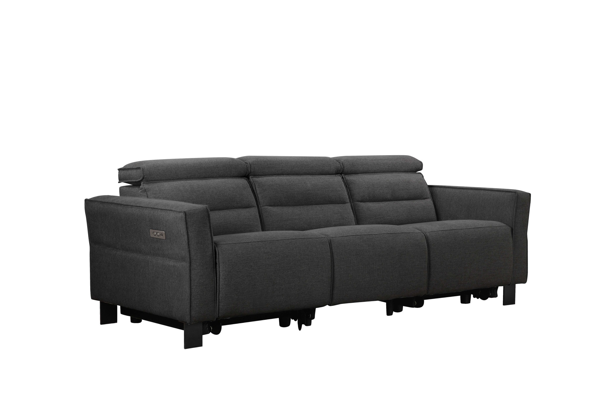 Places of Style 3-Sitzer »Carpari, 224cm, manuelle od. elektrische Relaxfunktion in 2 Sitzen«, mit USB-A/C, Kopfteilverstellung, Echtleder, Kunstleder, Webstoff