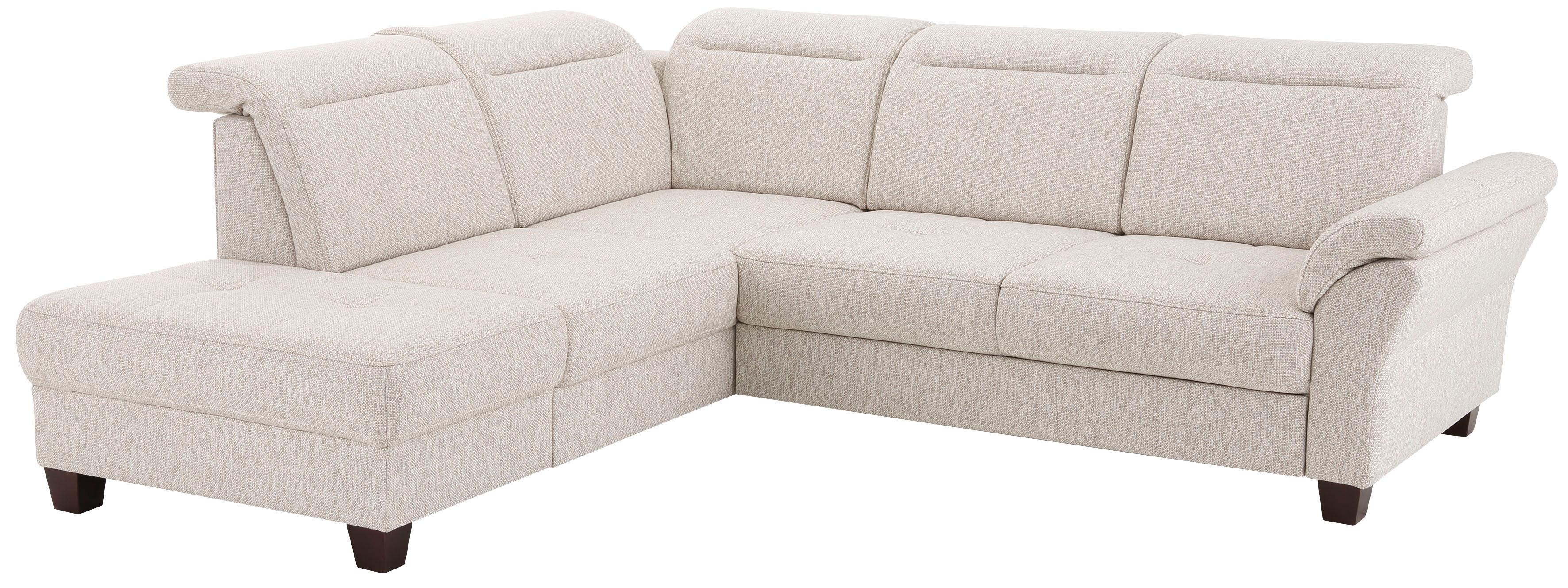 OTTO home Ecksofa "Solvei L-Form" wahlweise auch mit Kopfteilverstellung und Schlaffunktion, Federkern