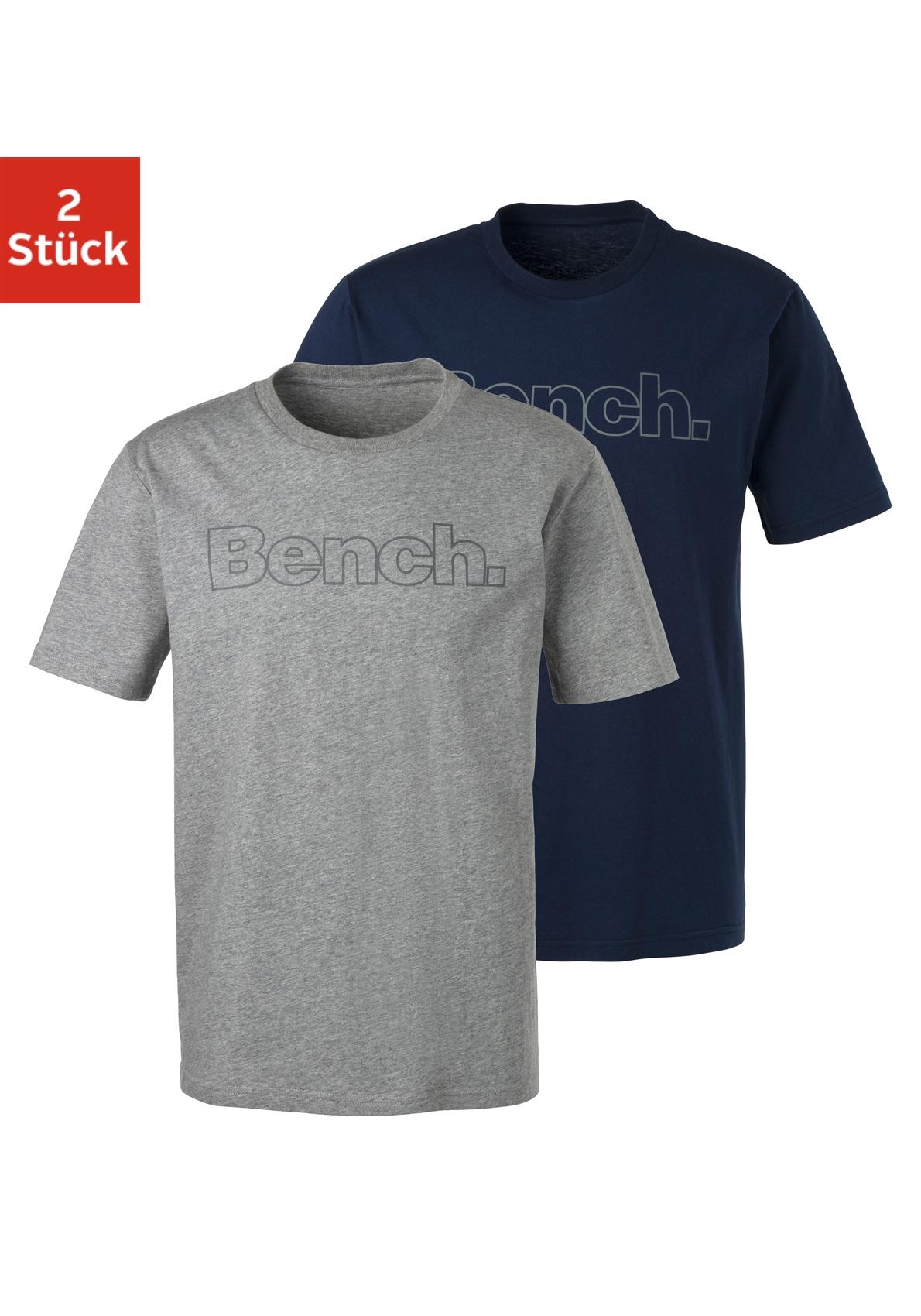 Bench. Loungewear T-Shirt 2 Stk. tlg. Shirt mit Logoprint, Basicshirt mit R günstig online kaufen