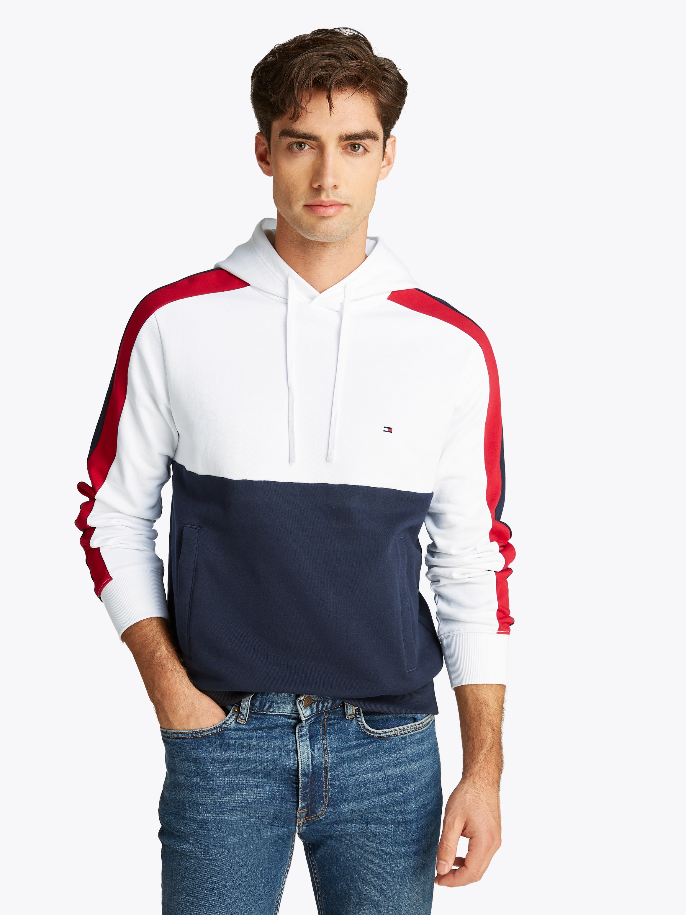 Tommy Hilfiger Hoodie "GLOBAL STRIPE BLOCK HOODIE" günstig online kaufen