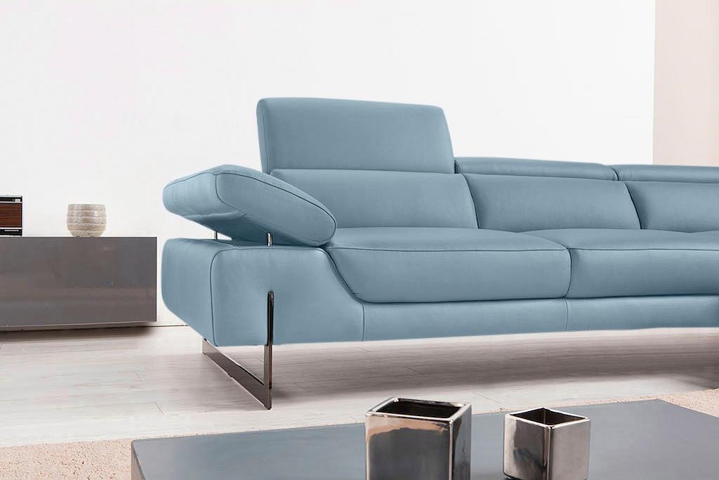 Egoitaliano Ecksofa »Queenie, extravagantes Sofa mit erstklassigem Sitzkomfort«, mit verstellbarer Armlehne und Kopfteilen für Wohlfühlkomfort