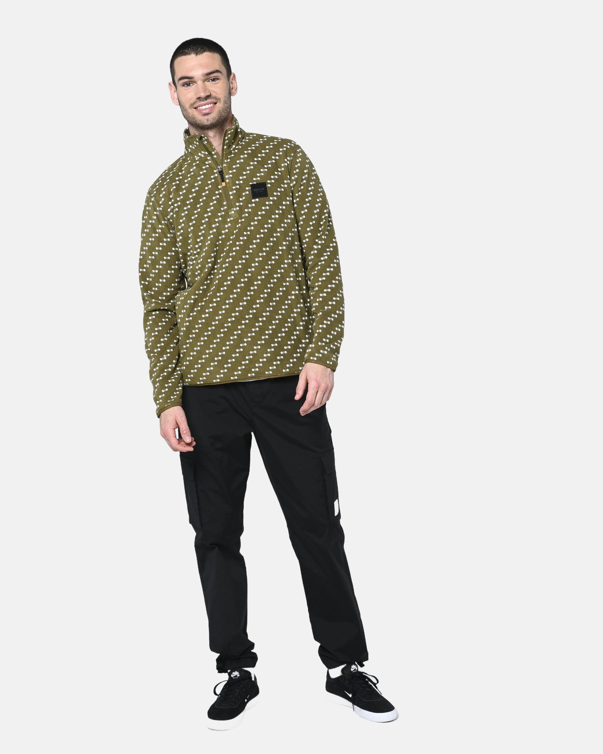 BULA Strickpullover, mit Stehkragen und kurzem Reißverschluss