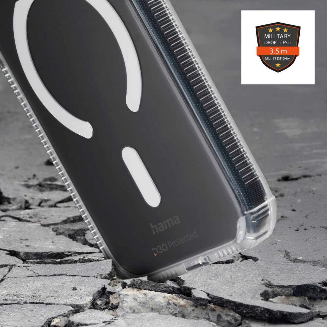 Hama Smartphone-Hülle »Handyhülle D3O mit MagSafe für Apple iPhone 17 Pro und 18 Pro« Apple iPhone 17 Pro D3O-Technologie, Fallschutz, Kratzschutz, magnetisch