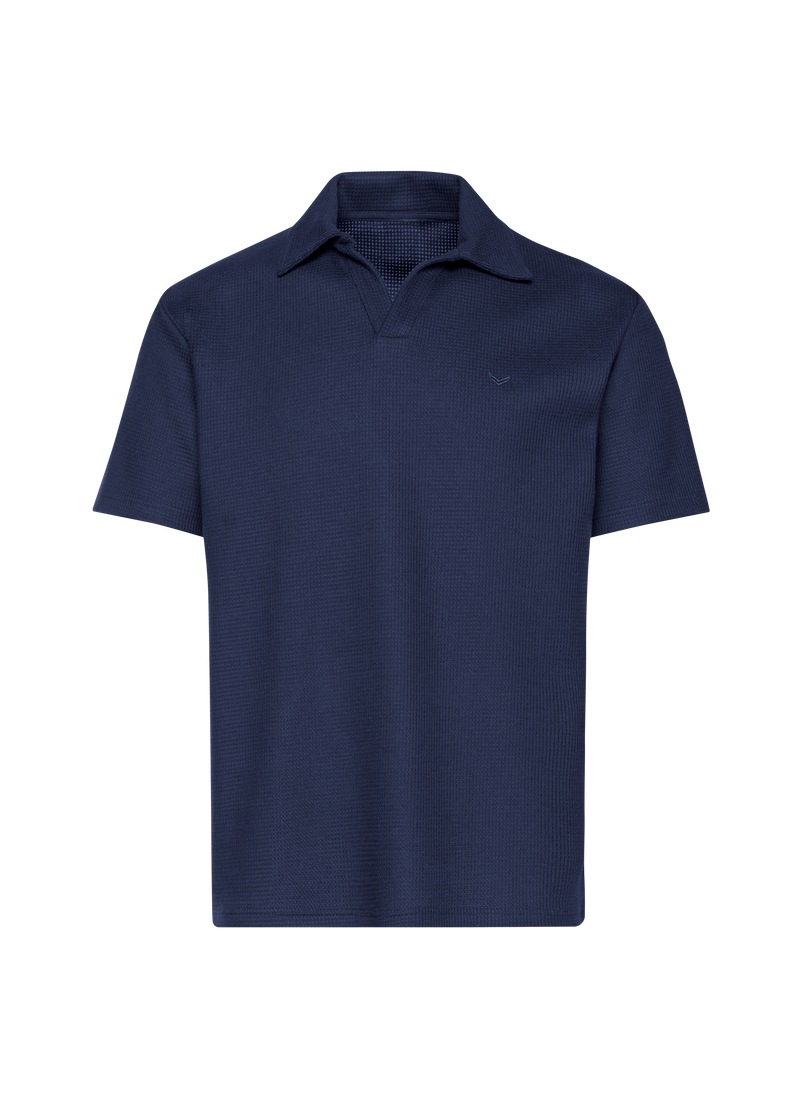 Trigema Poloshirt "TRIGEMA Oversized Poloshirt ohne Knopfleiste in Waffelop günstig online kaufen