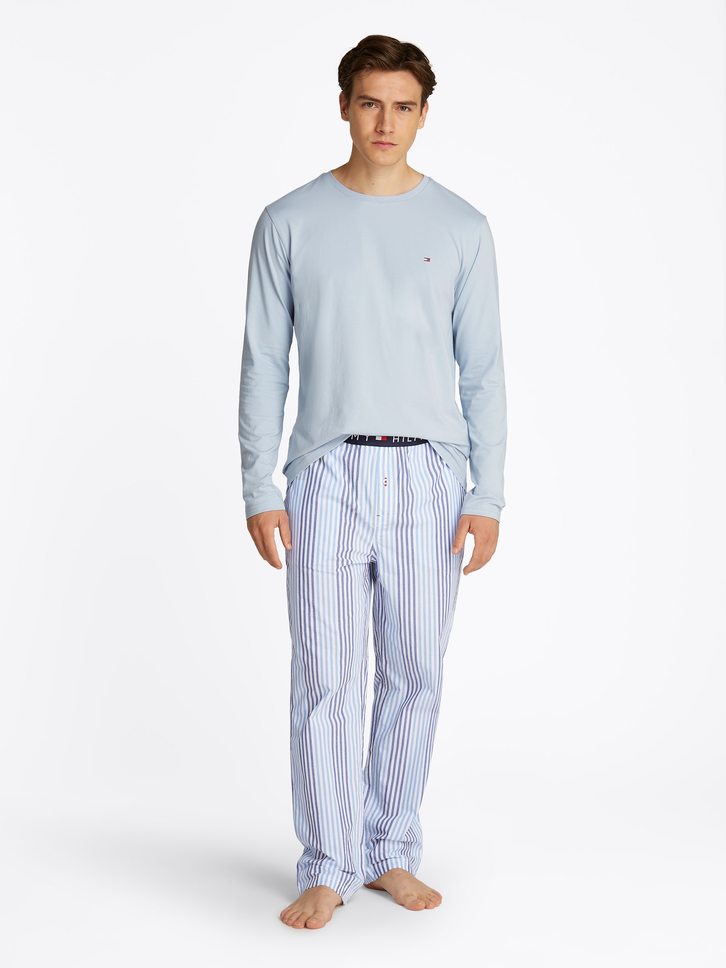 Tommy Hilfiger Underwear Pyjama "LS PANT WOVEN SET PRINT", (Set, 2 tlg., 2e günstig online kaufen