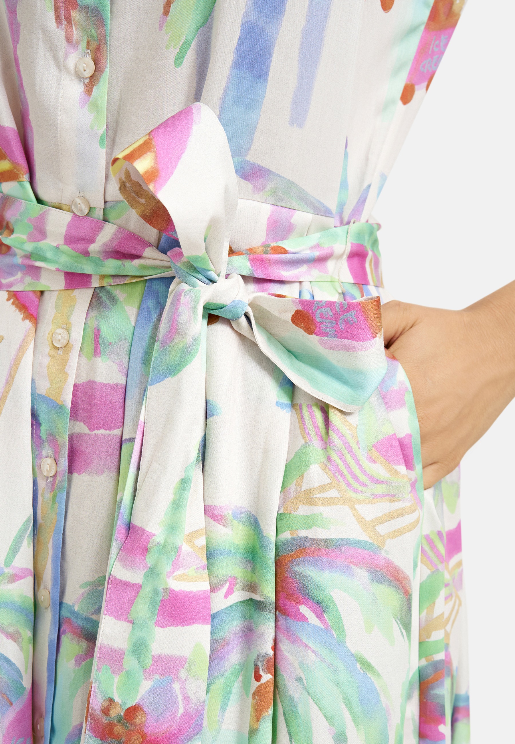 Milano Italy Sommerkleid Eingrifftaschen mit Taschen