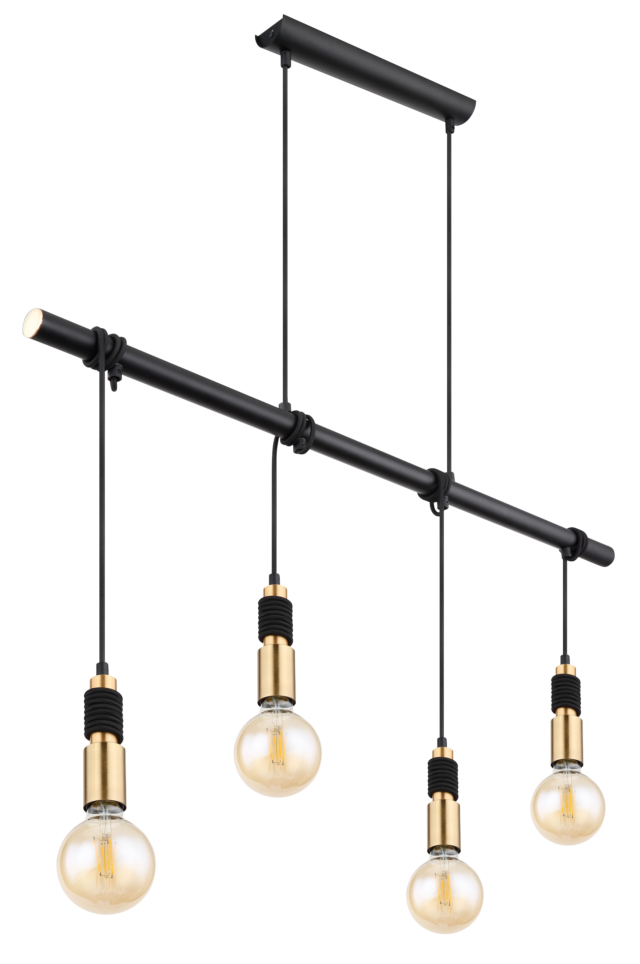 GLOBO LIGHTING Hängeleuchte »ALEXIUS«, Leuchtmittel E27 | ohne Leuchtmittel, Hängelampe/Metall/Kabel zum Herumwickeln/Esszimmer