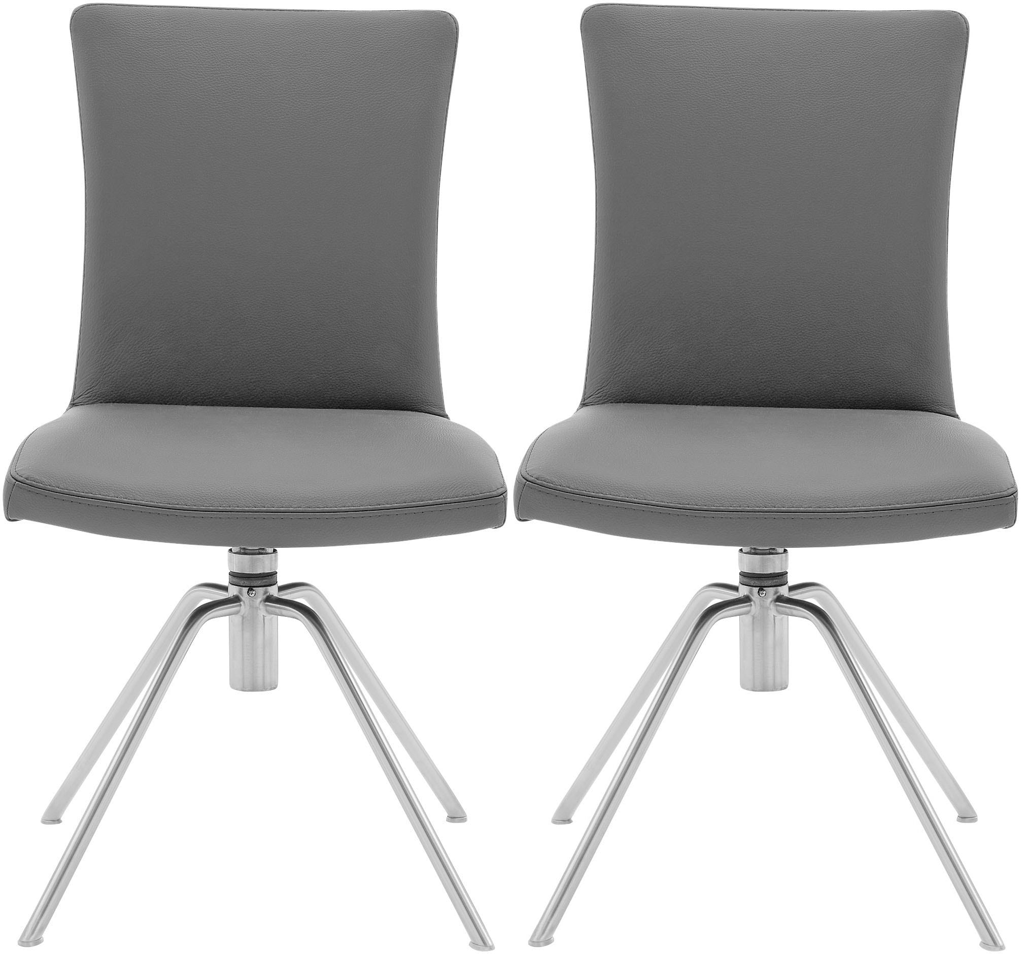 Musterring Polsterstuhl "Helmond 6700", (Set), 2 St., Echtleder, Drehgestel günstig online kaufen