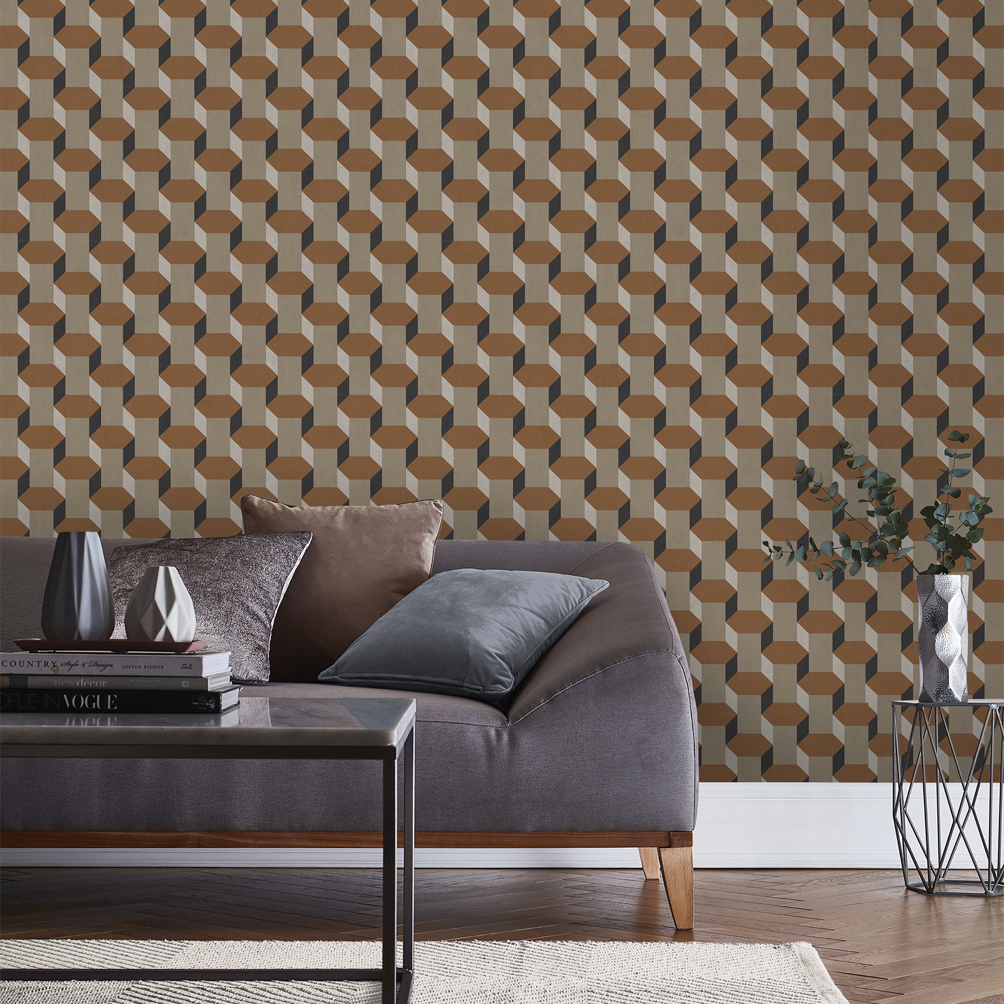 Sublime Vliestapete "VINTAGE GEOMETRIC" 3D-Optik geprägt Design Tapeten