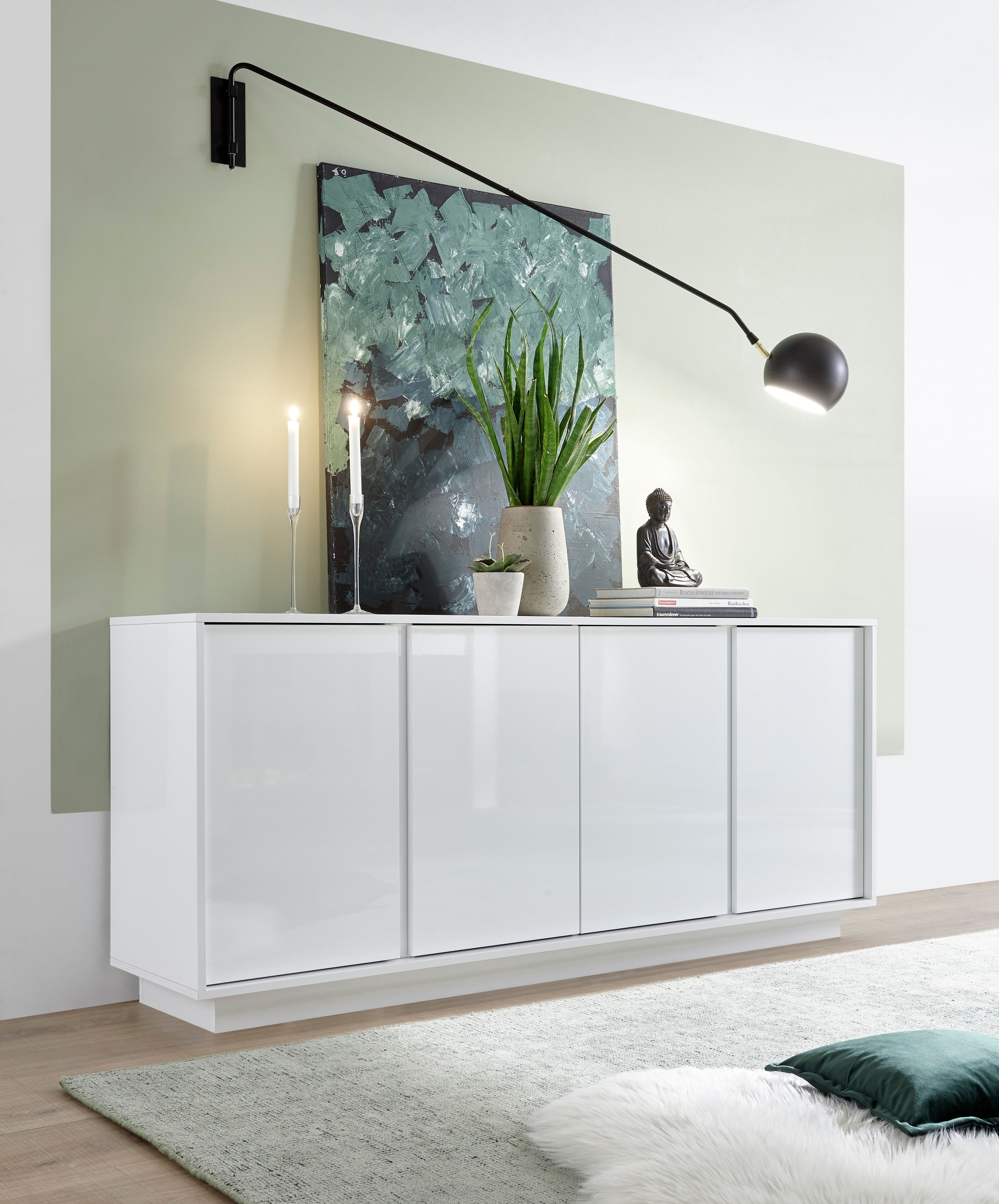Home affaire Sideboard "Ice" grifflos günstig online kaufen