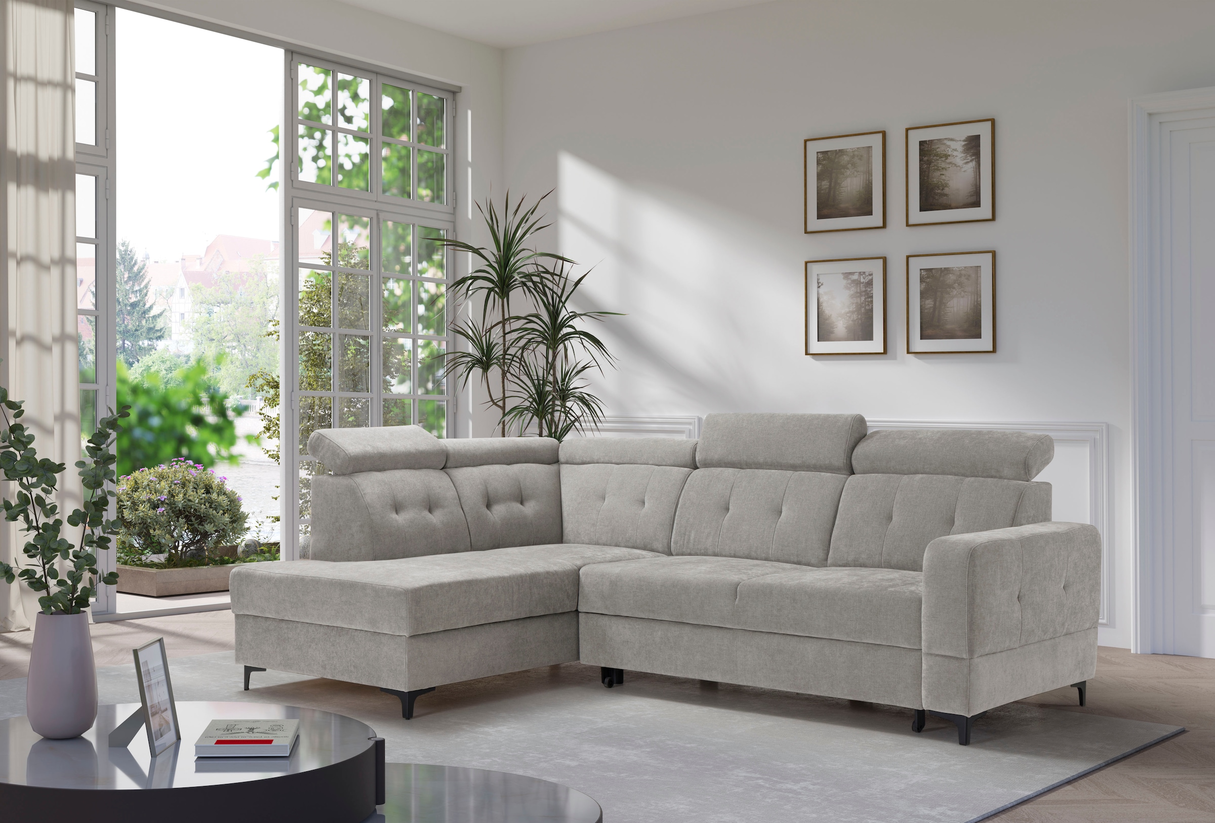 exxpo - sofa fashion Ecksofa "Monte, Kopfteile verstellbar, optional mit Be günstig online kaufen