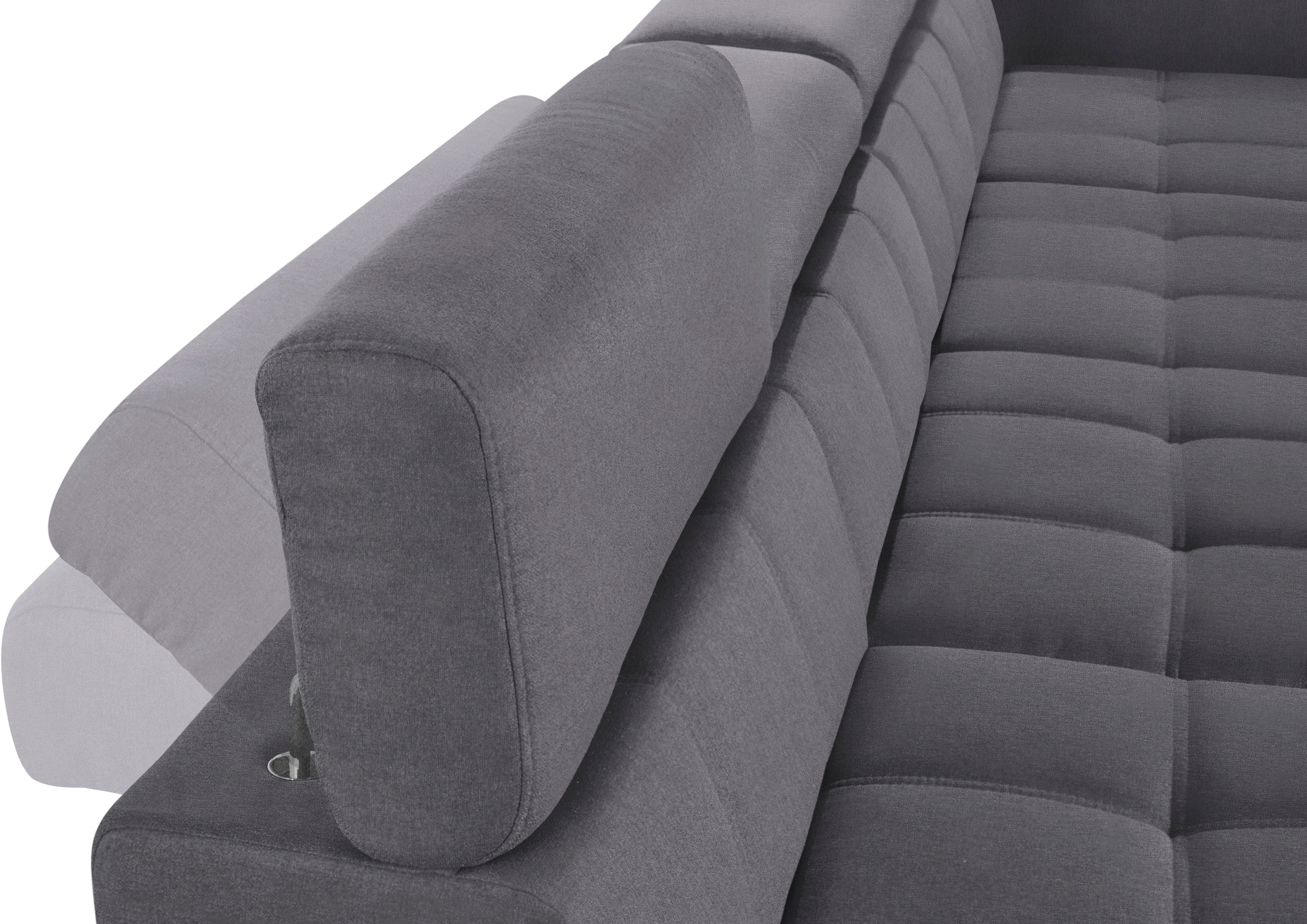 DOMO collection Wohnlandschaft »Cunelli tolle Sitznähte als Designelement, fester Sitzkomfort, U-Form«, wahlweise mit Kopfteilverstellung, bodenfrei