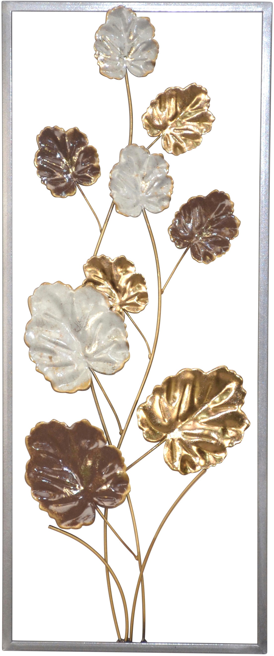 HOFMANN LIVING AND MORE Wanddekoobjekt "Wanddekoration" Blätterdeko, gerahm günstig online kaufen