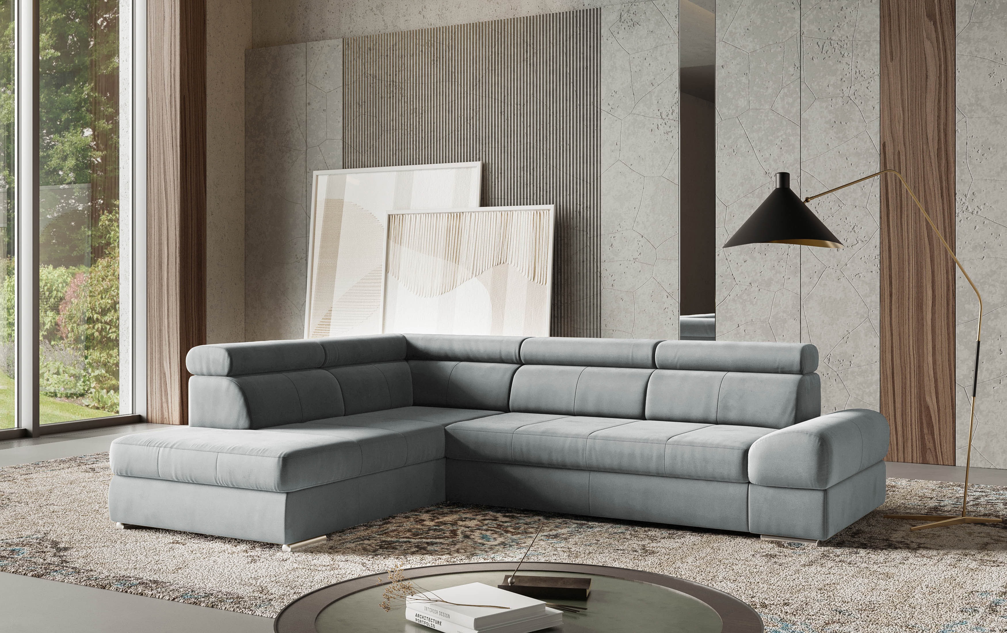 sit&more Ecksofa "Broadway L-Form" mit verstellbaren Kopfteilen, wahlweise mit Schlaffunktion