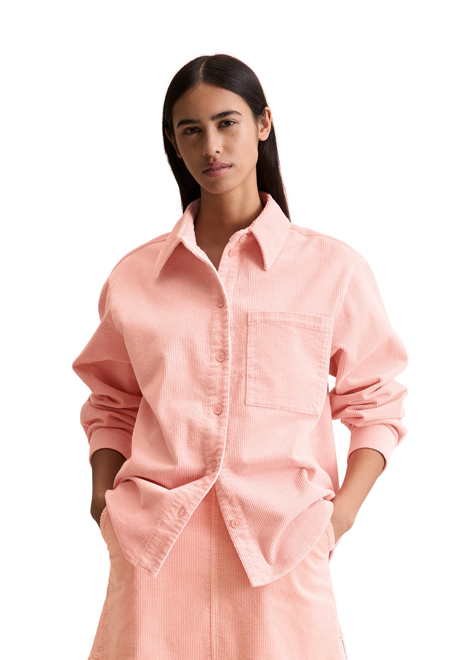 Marc OPolo DENIM Langarmbluse "aus mittelschwerem Cord-Stretch" günstig online kaufen