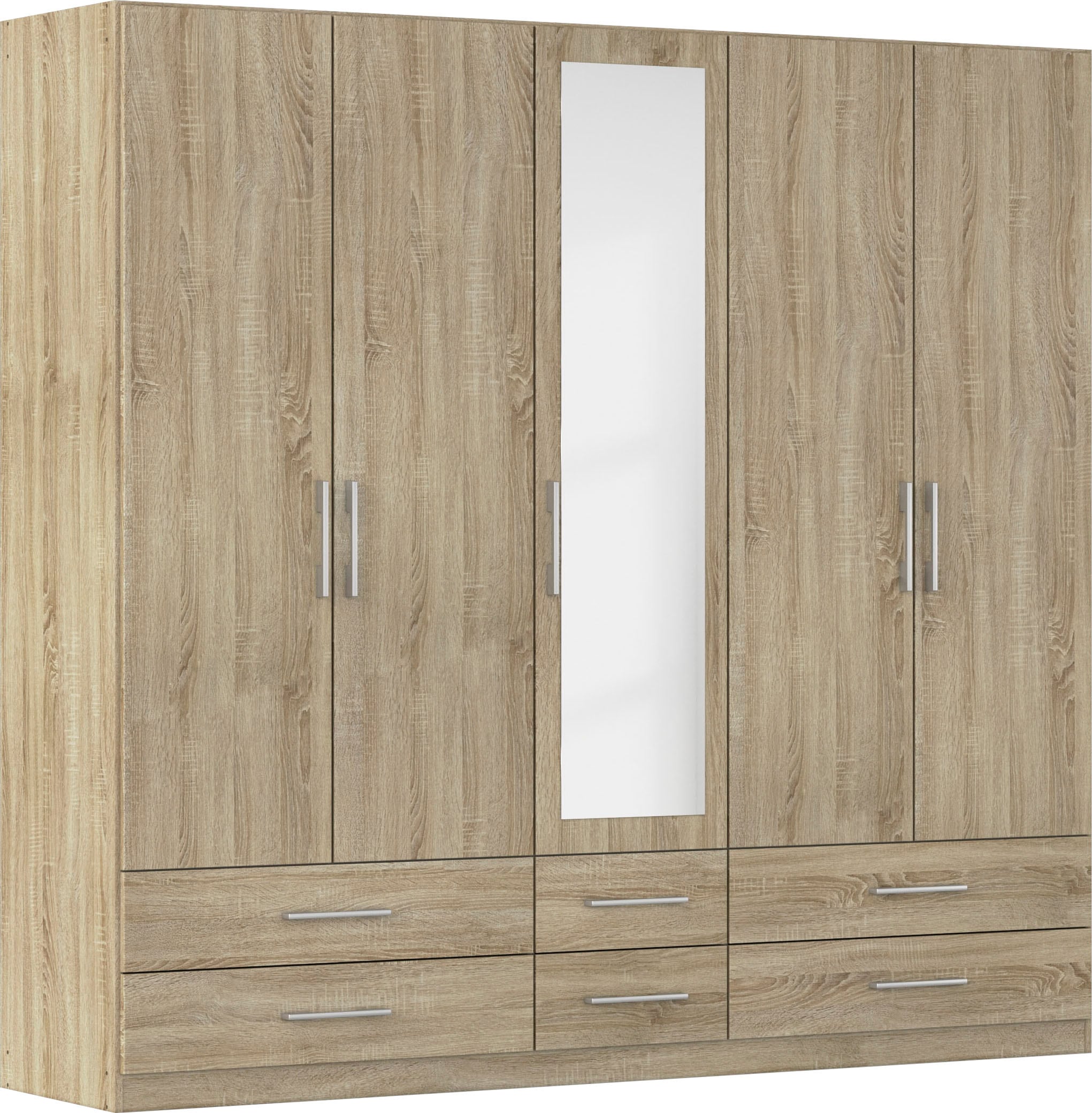 rauch Kleiderschrank "Schrank Garderobenschrank Mehrzweckschrank Schlafzimmer HERSBRUCK" 3 verschiedene Ausstattungen BASIC/CLASSIC/PREMIUM (inkl. SOFT-CLOSE), mit großzügigen Schubladen sowie Spiegeltüren MADE IN GERMANY