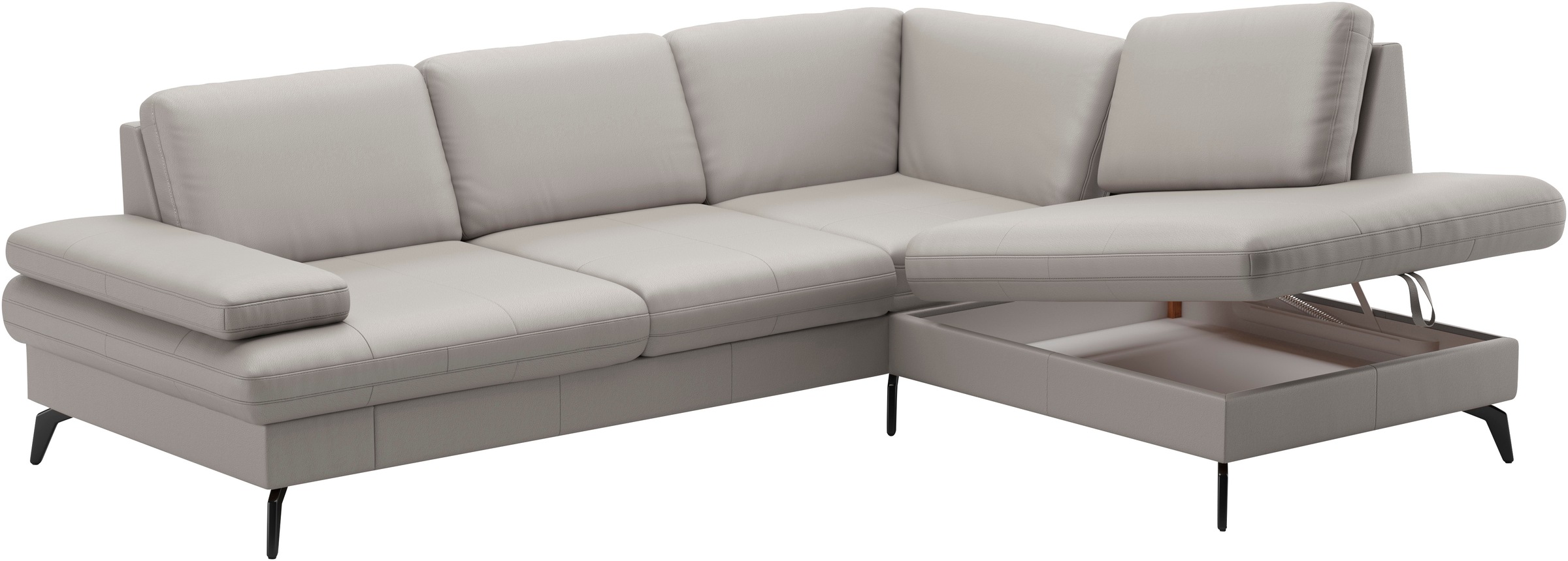 sit&more Ecksofa »Morris L-Form, inkl. Sitztiefenverstellung«, wahlweise mit Armteilverstellung, Bettfunktion & Bettkasten