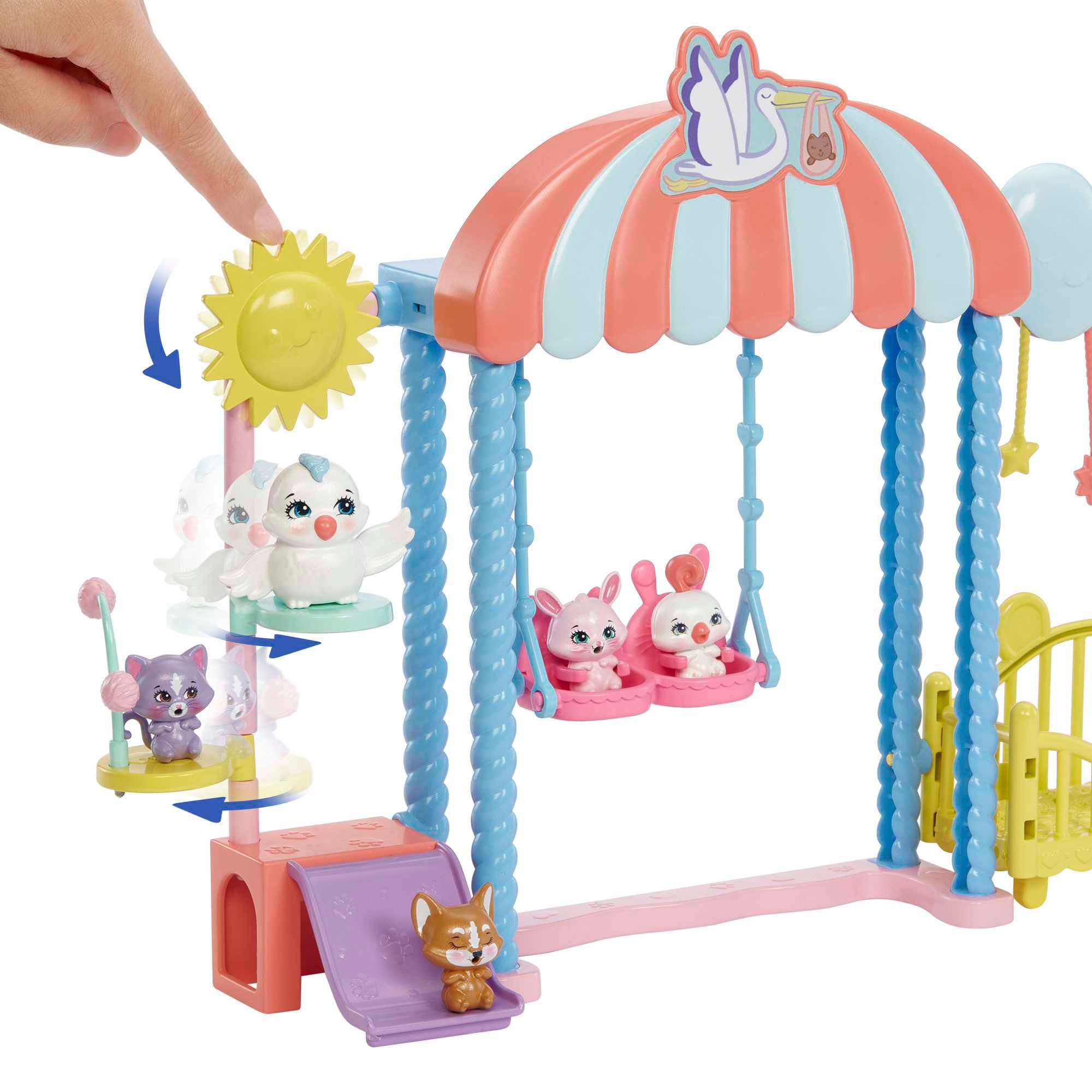 Enchantimals Minipuppe »Enchantimals Baby Best Friends, City Tails Tier-Kindergarten«, Starley Stork