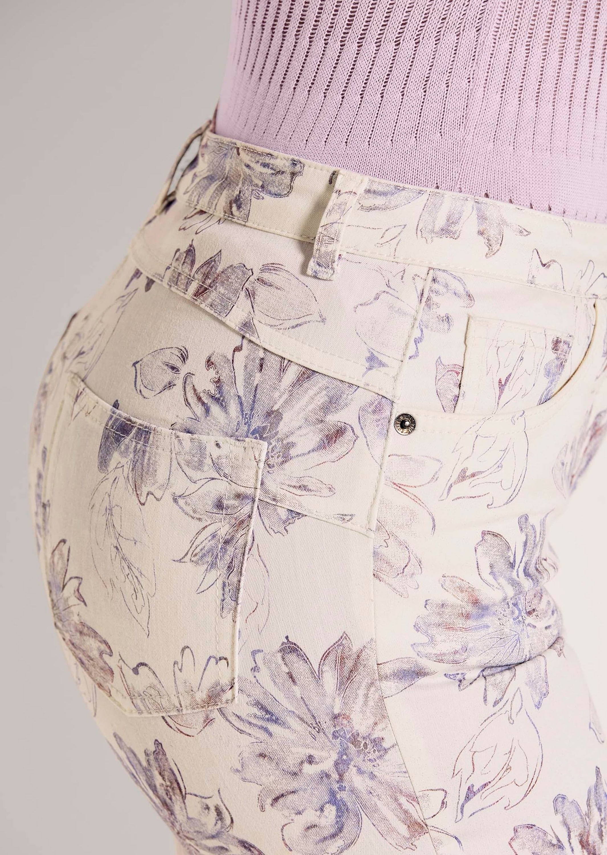 MADELEINE Chinos »Druckhose Schlanke Hose mit Unikat-Print«