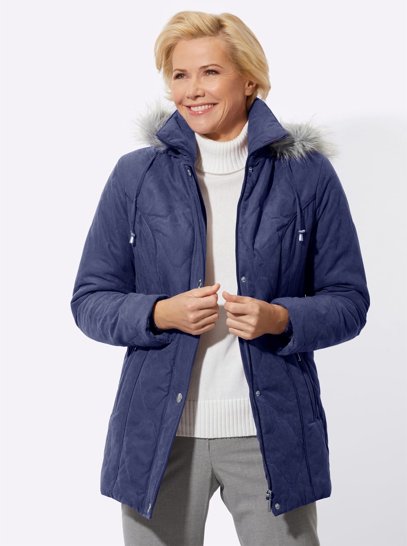 Classic Steppjacke, mit Kapuze günstig online kaufen