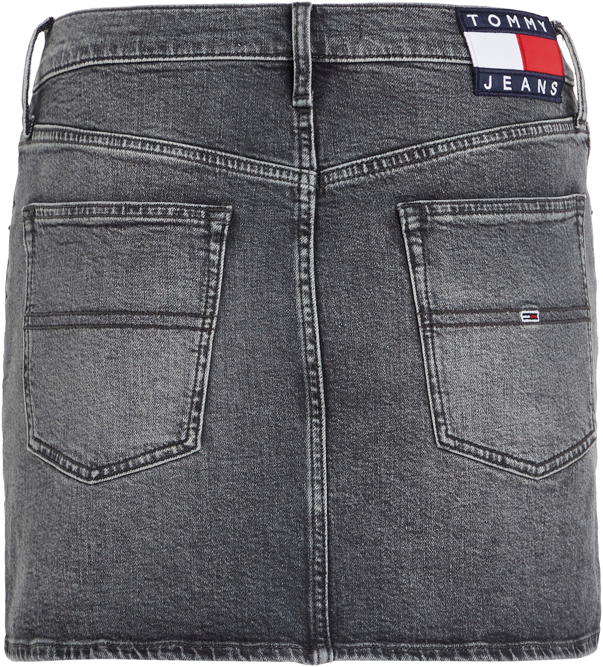 Jeans Logobadge für mit Jeans | Tommy BAUR Jeansrock, bestellen Tommy