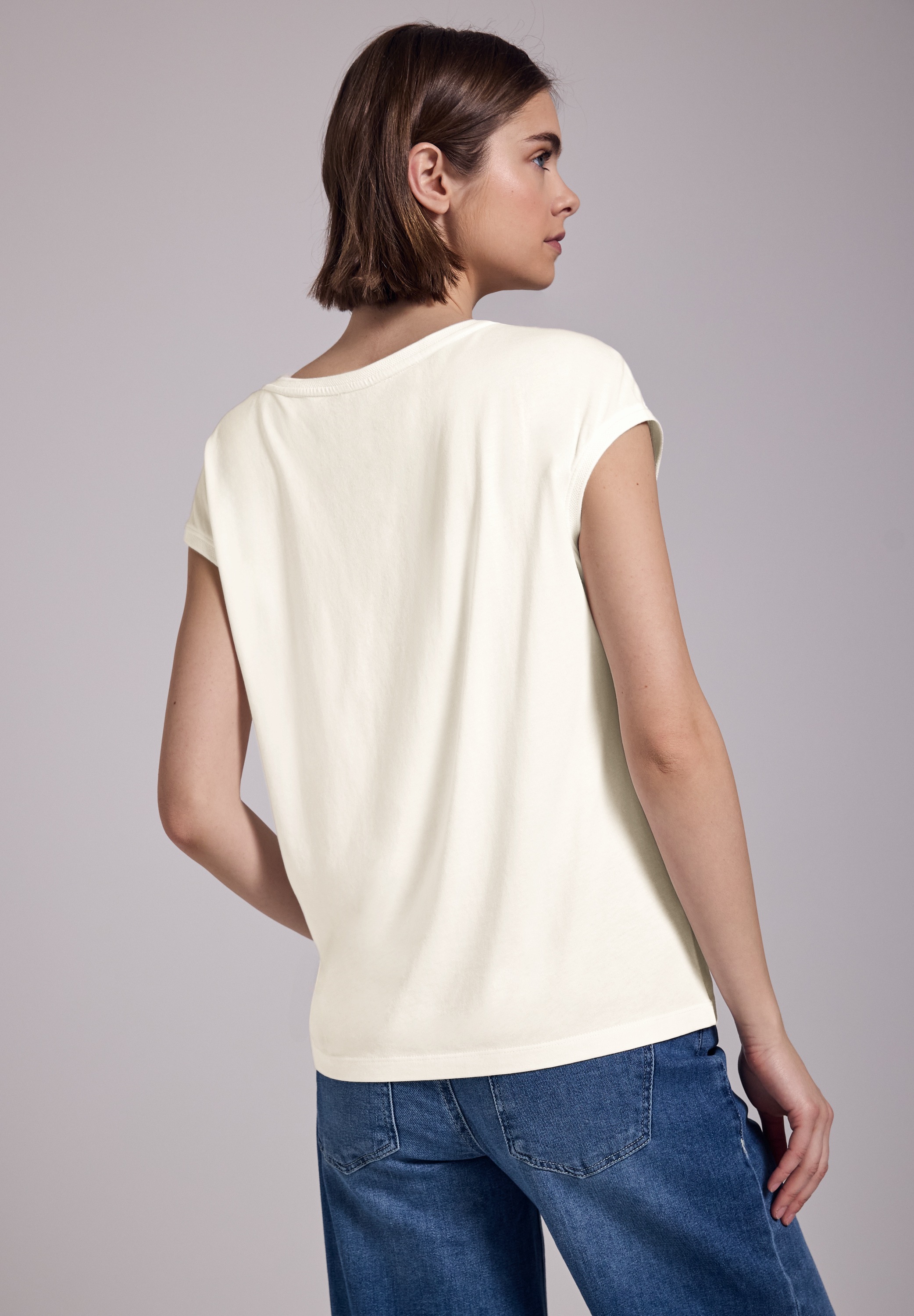 STREET ONE STUDIO T-Shirt mit U-Boot-Ausschnitt günstig online kaufen