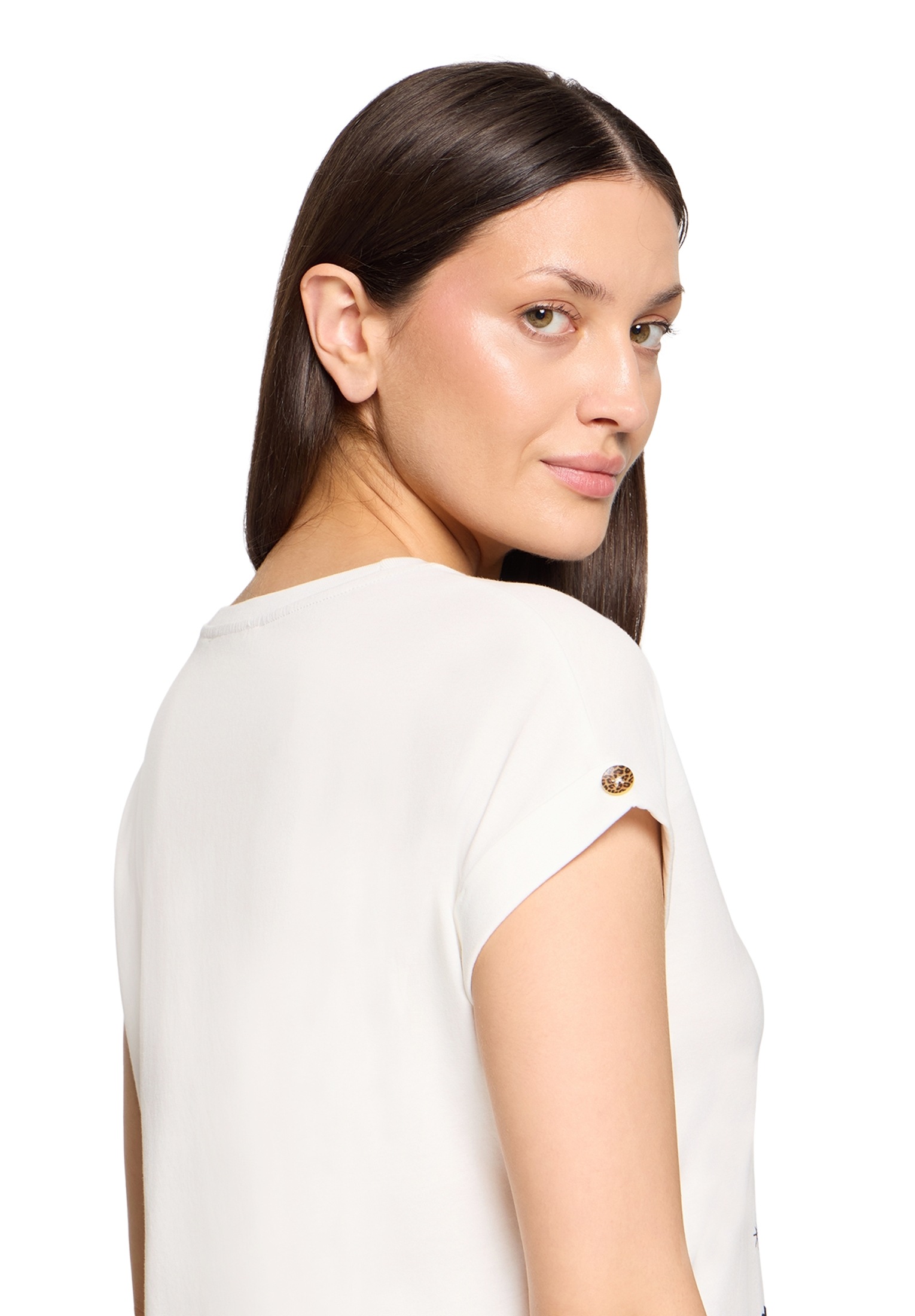 Cartoon Kurzarmshirt »Damen mit Ärmelaufschlag« 1