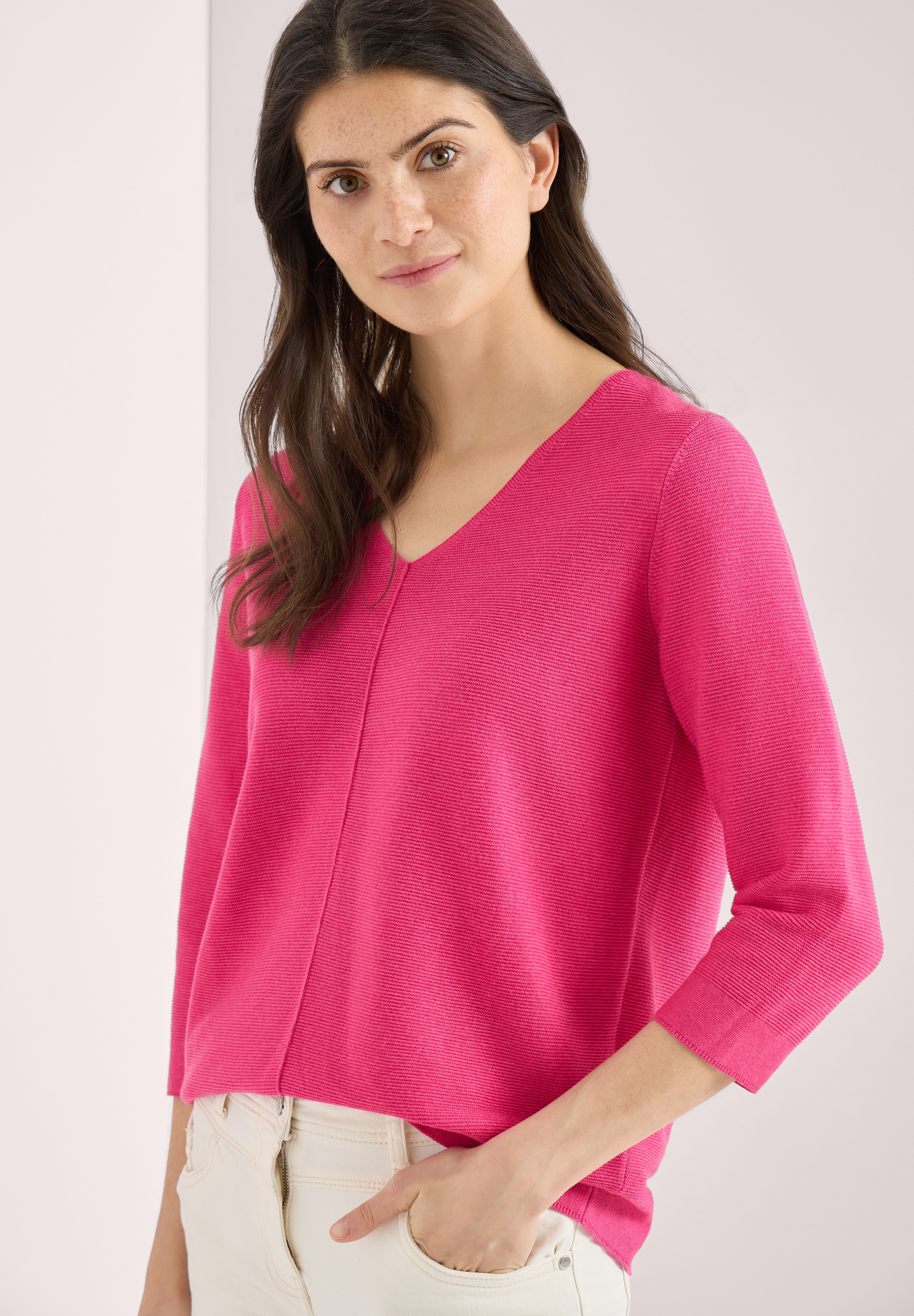 Cecil 3/4 Arm-Pullover im soften Baumwoll-Mix