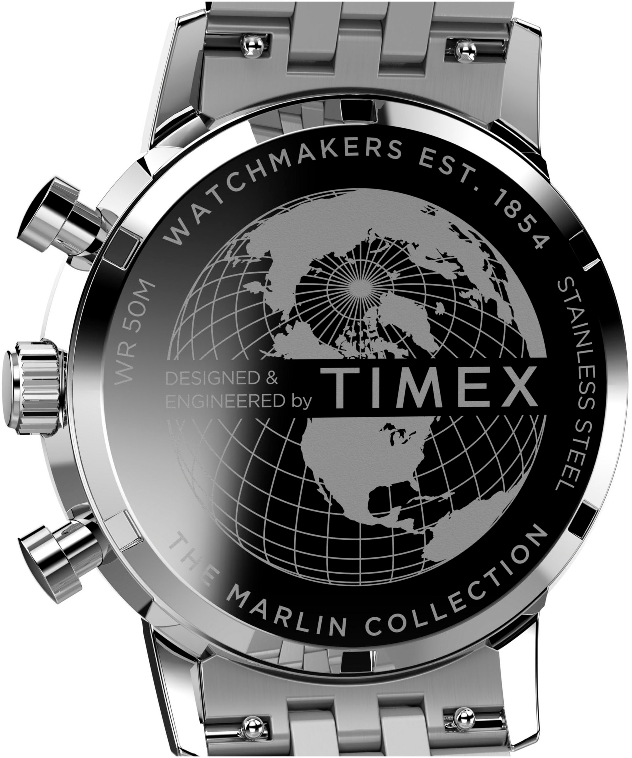 Timex Chronograph »MARLIN«, Quarzuhr, Armbanduhr, Herren, Datum, Stoppfunktion, 12/24-Std.-Anzeige