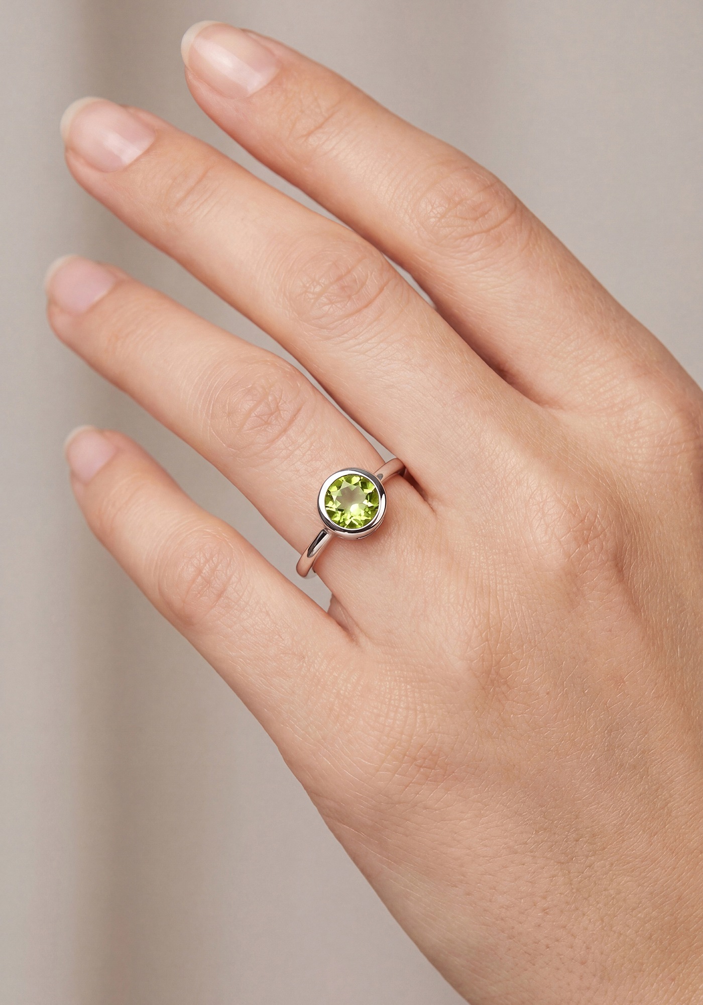 JOBO Fingerring 925 Silber mit Peridot