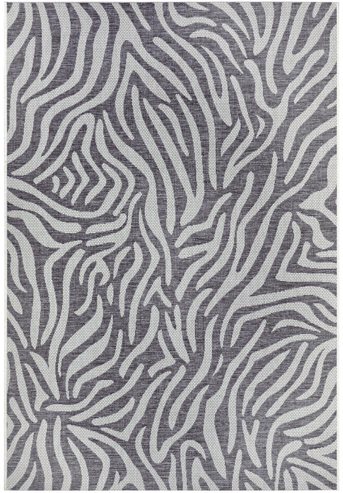 NORTHRUGS Teppich »Cebra«, rechteckig, 4 mm Höhe, Flachgewebe Zebra Design, gekettelt, Robust, Pflegeleicht