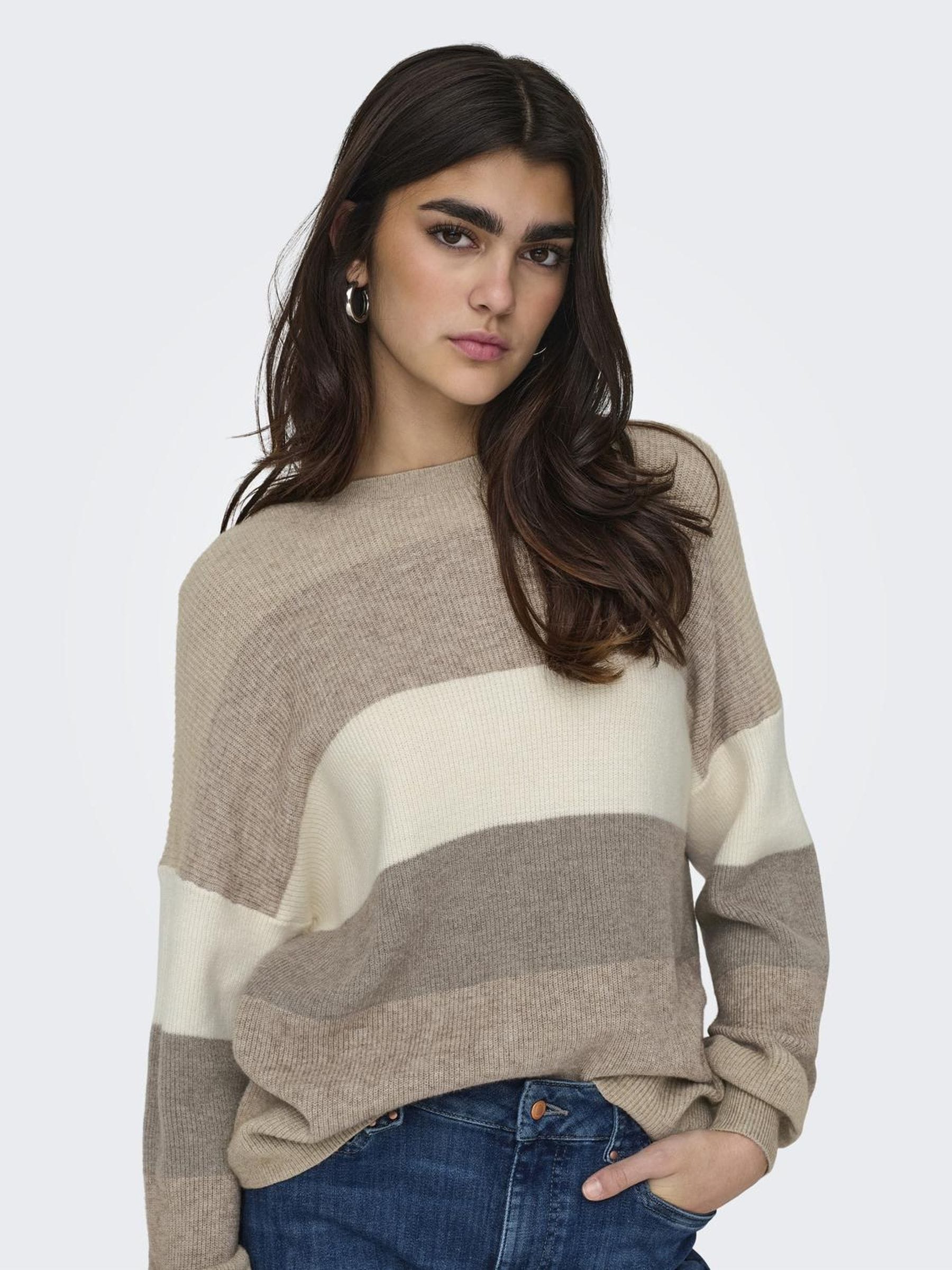 ONLY Strickpullover »ONLATIA L/S STRIPE PULLOVER KNT NOOS«