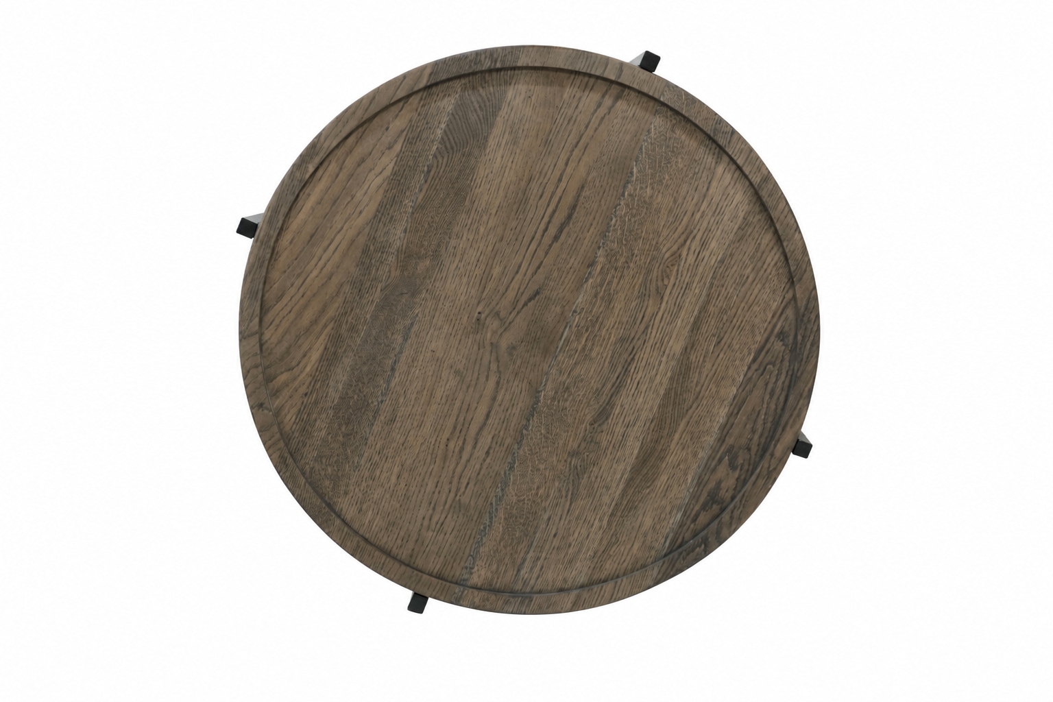 OTTO home Couchtisch »Odense, Wohnzimmertisch, Sofatisch, Beistelltisch, Kaffeetisch« Wildeiche geölt Natur/Smoke, rund (Ø 70 cm), Metallgestell